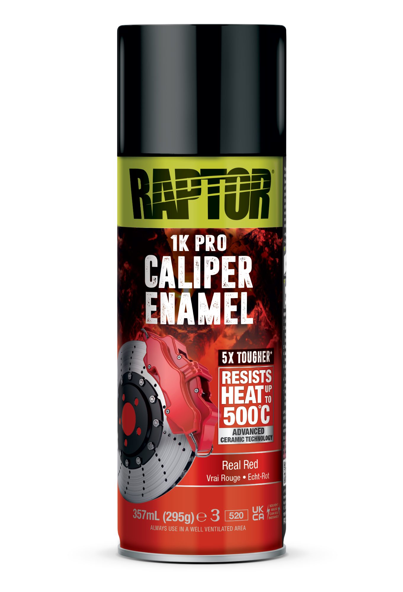 U-POL Sprühlack RAPTOR Bremssattellack - Caliper Enamel - Hitzebeständig bis 500°C, Hitzebeständig bis 500°C