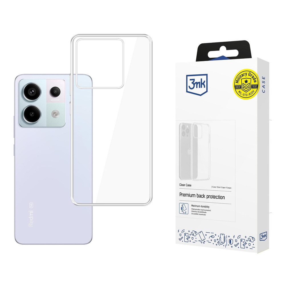 3MK Smartphone-Hülle Schutzhülle Handyhülle Smartphone-Hülle, transparent, Kameraschutz, sturzgeprüft, dünn