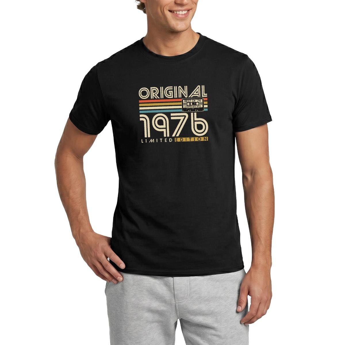 Spreadshirt T-Shirt Original 1976 Jahrgang Vintage Geburtstag Retro Männer T-Shirt (1-tlg)