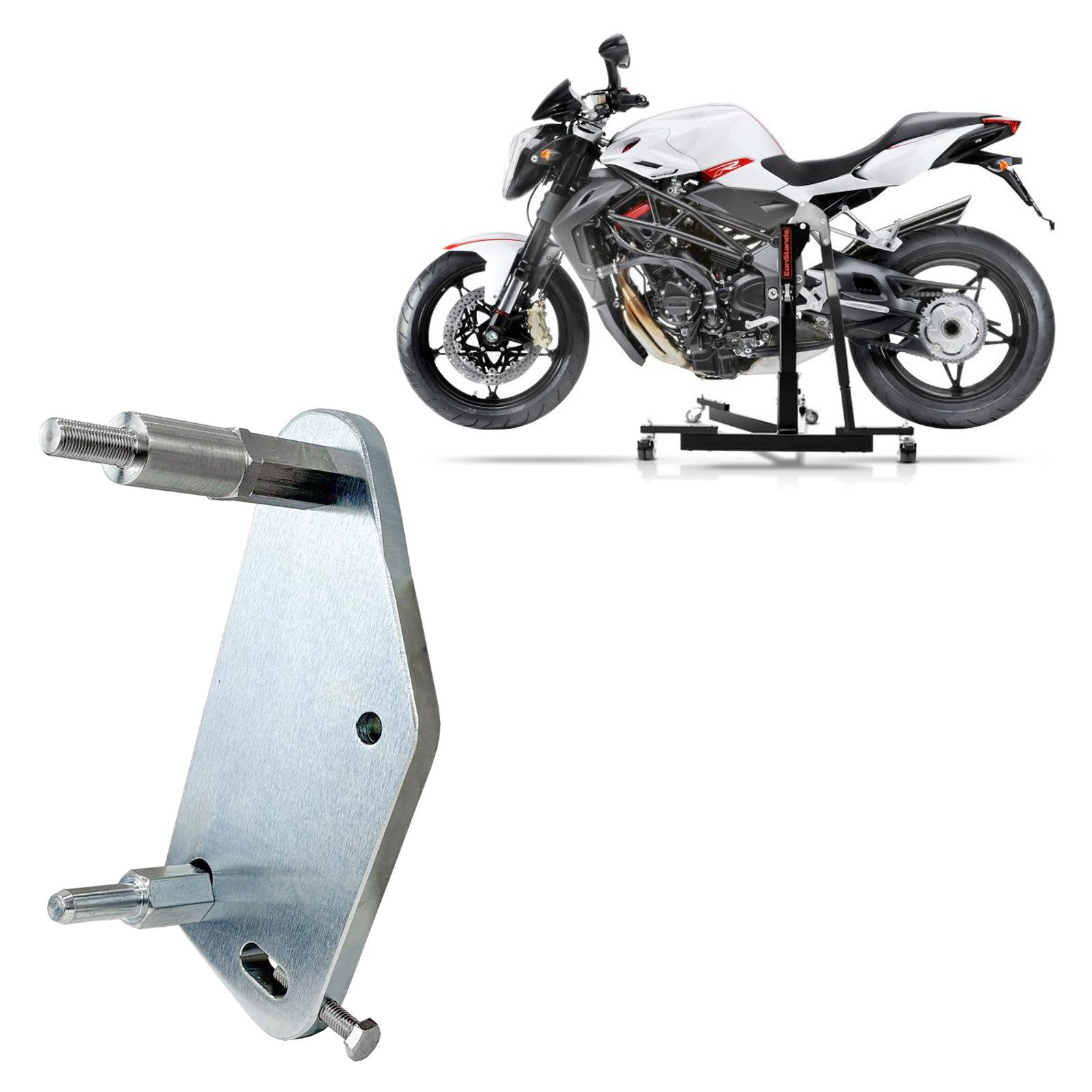 ConStands Motorradheber Adapterplatte für # Power Classic / Evo MV Agusta Brutale 910 R/S 05-0