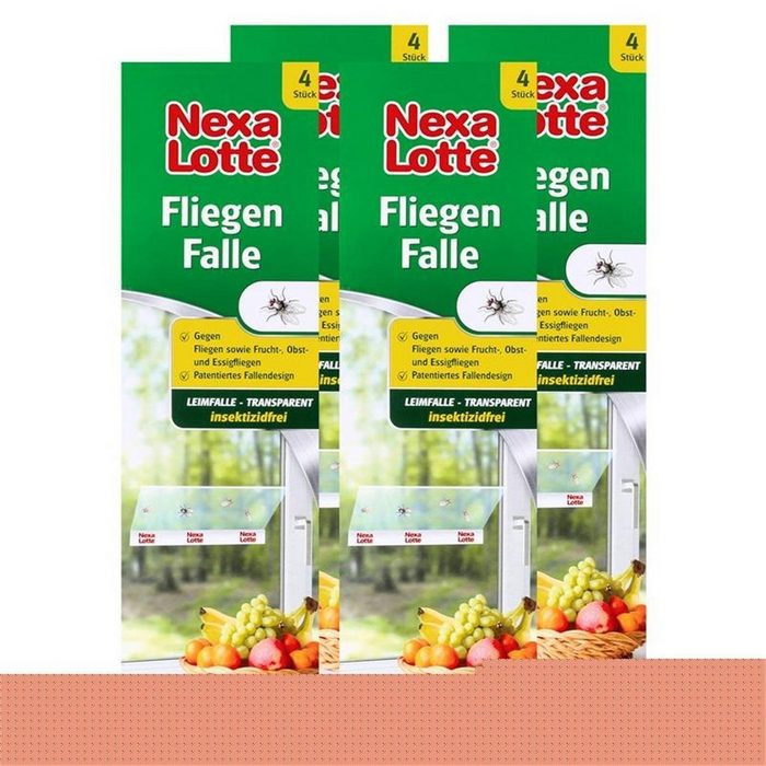 Nexa Lotte Insektenfalle Nexa Lotte Fliegen Falle 4 Stk. - Frucht- Obst- und Essigfliegen (4er