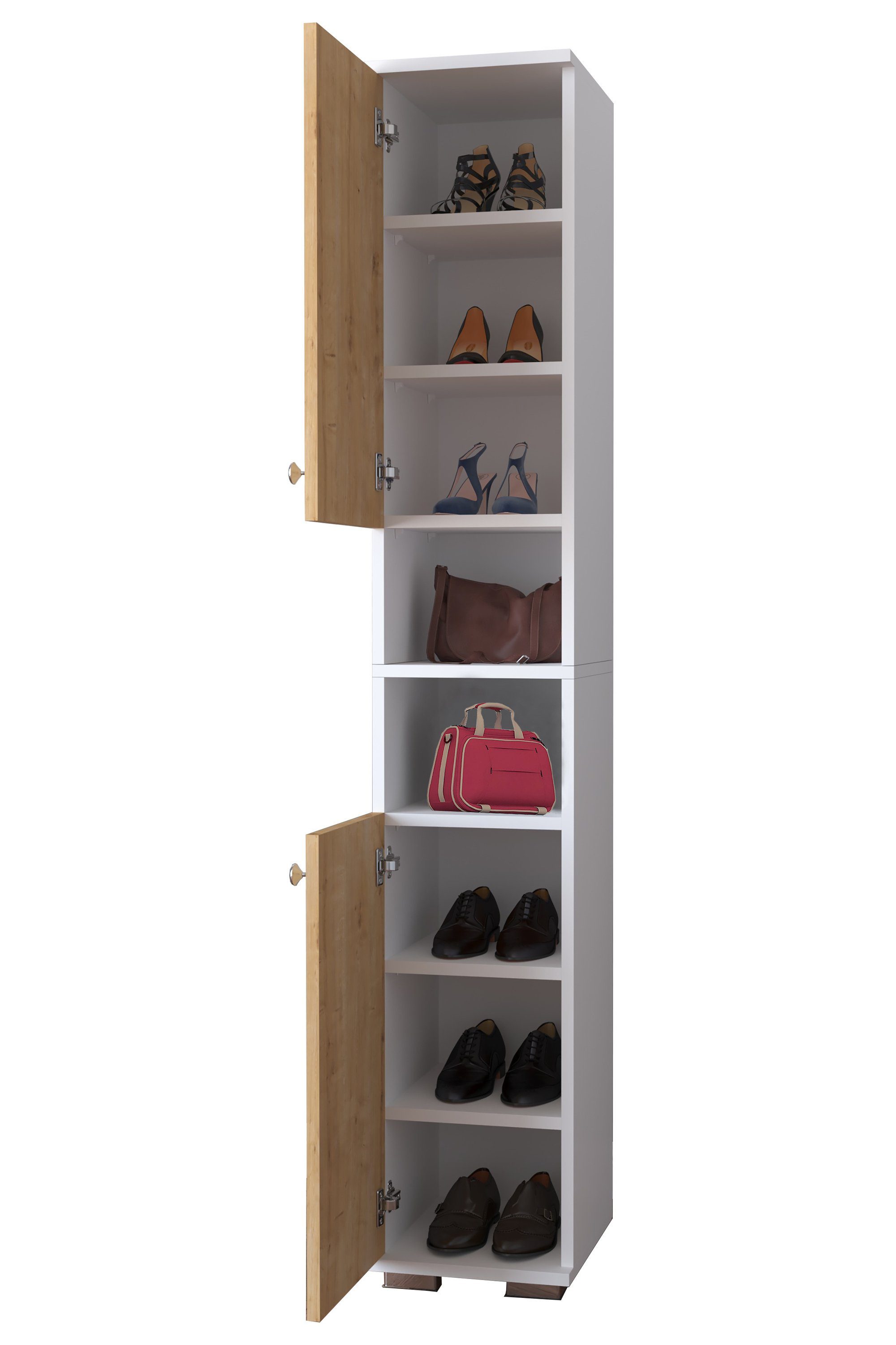 VCM Schuhschrank Holz schmaler Schuhschrank Dielenmöbel günstig online kaufen