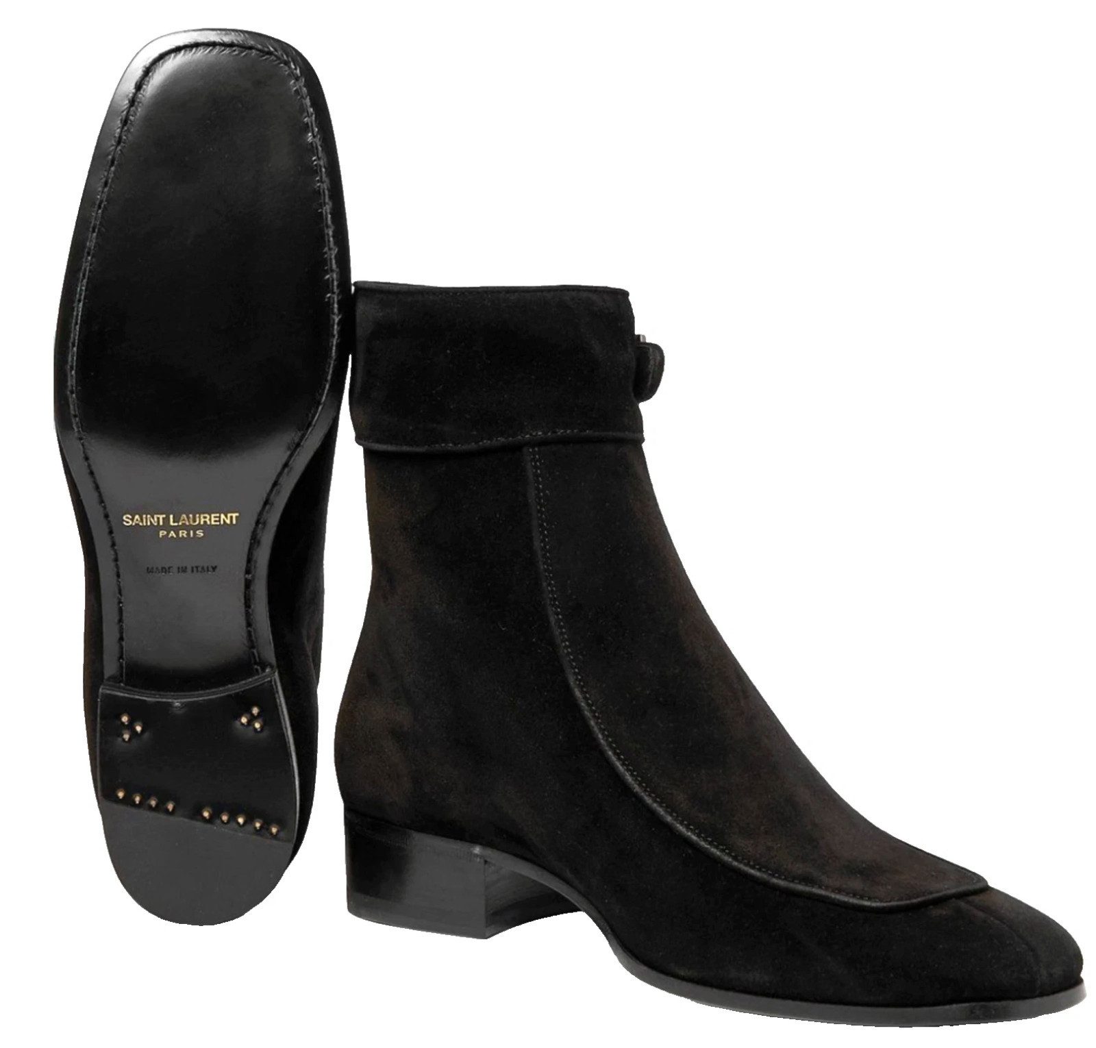 YVES SAINT LAURENT MILES 30 Suede Boots Cuban Heel Stiefeletten Ankleboots selbstbewusste Silhouette mit subtiler Rock-Attitüde