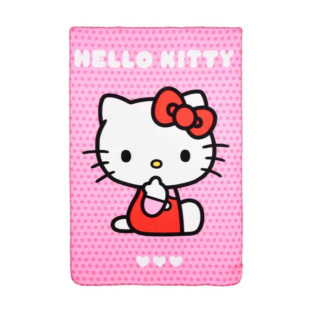 Wohndecke Hello Kitty Adorable Fleece-Decke 100x150cm, Hello Kitty, Geschenkidee für Mädchen und Jungen