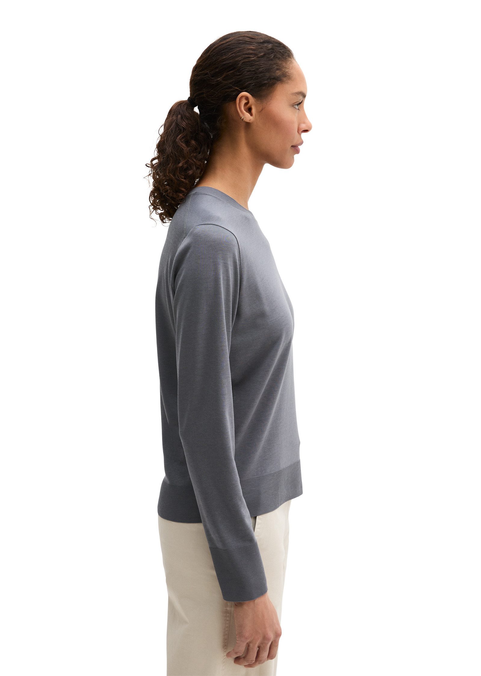 Marc O'Polo Langarmshirt aus TENCEL™ Lyocell-Baumwolle-Mix