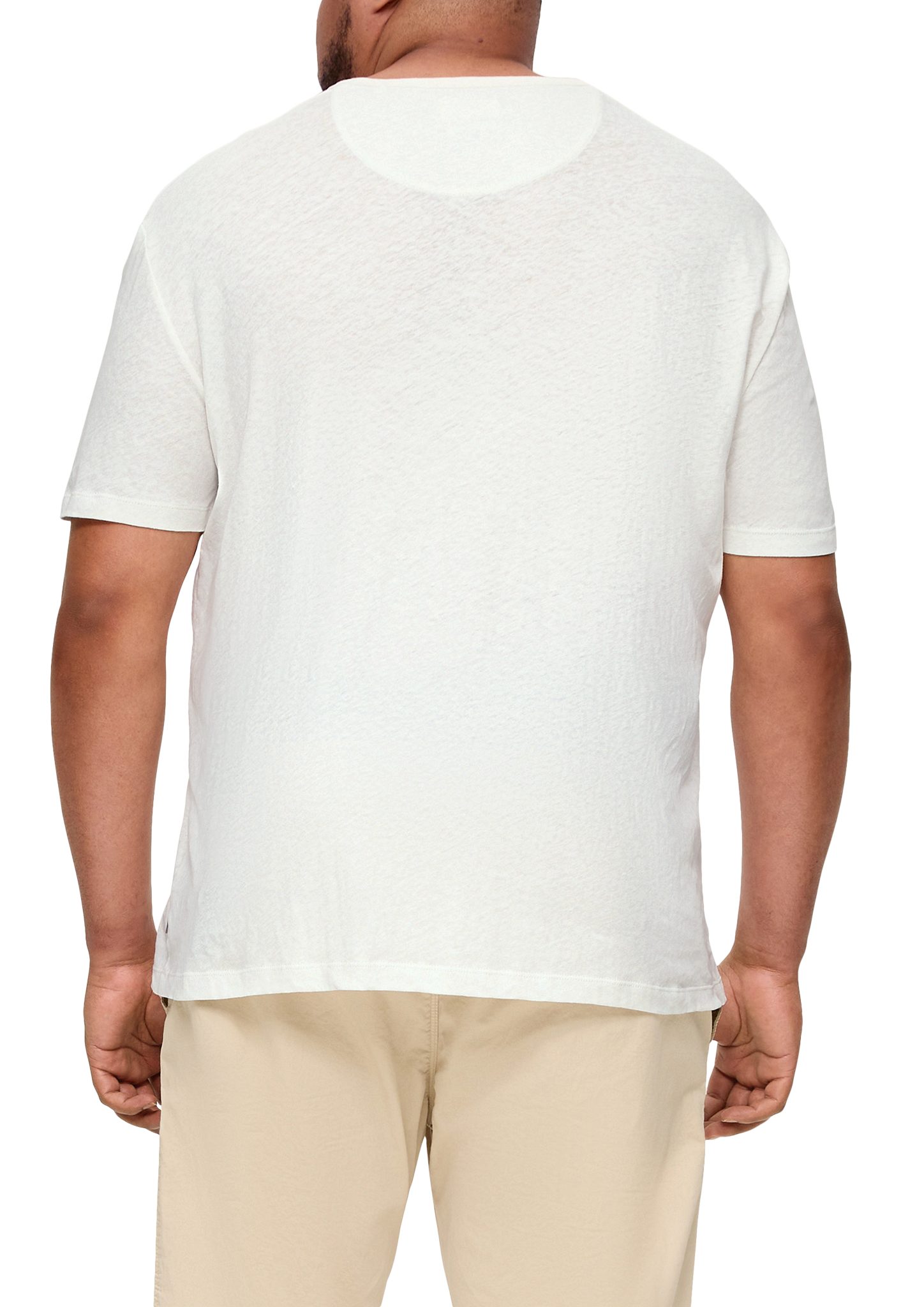 s.Oliver Kurzarmshirt T-Shirt und Baumwolle aus Hanf