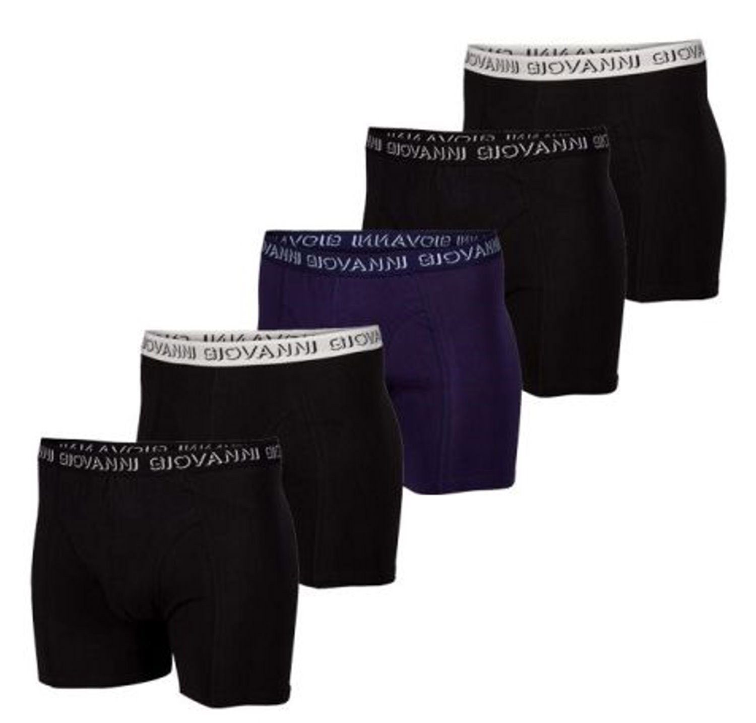 Giovanni Boxershorts 5er Pack Herren Boxershorts Pants (5-St) Logobund