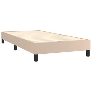 vidaXL Bettgestell Boxspringbett mit Matratze Cappuccino-Braun 90x190cm Kunstleder Bett B