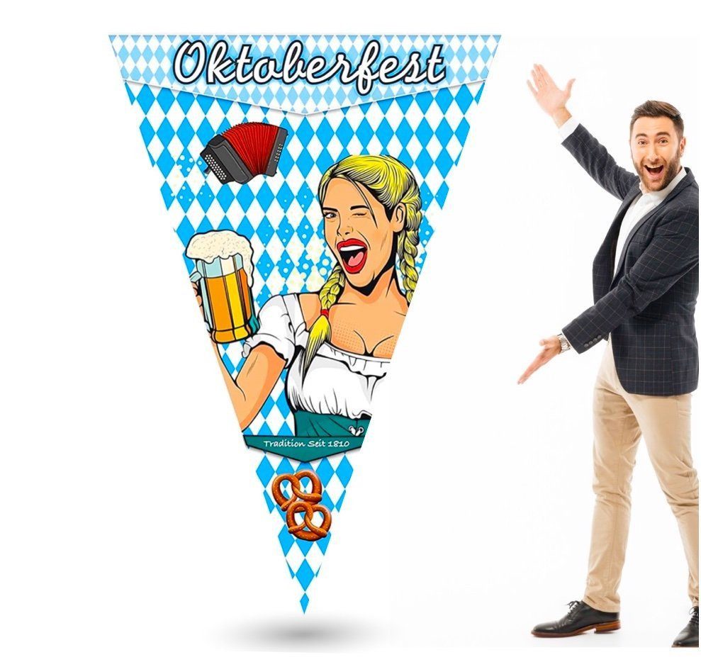Dekotalent® Hängedekoration Banner XXL Wimpel - Wiesn Deko Dekoration (Set, 1 St., 1x Banner zum Aufhängen), Einfache Montage / Wetterfest