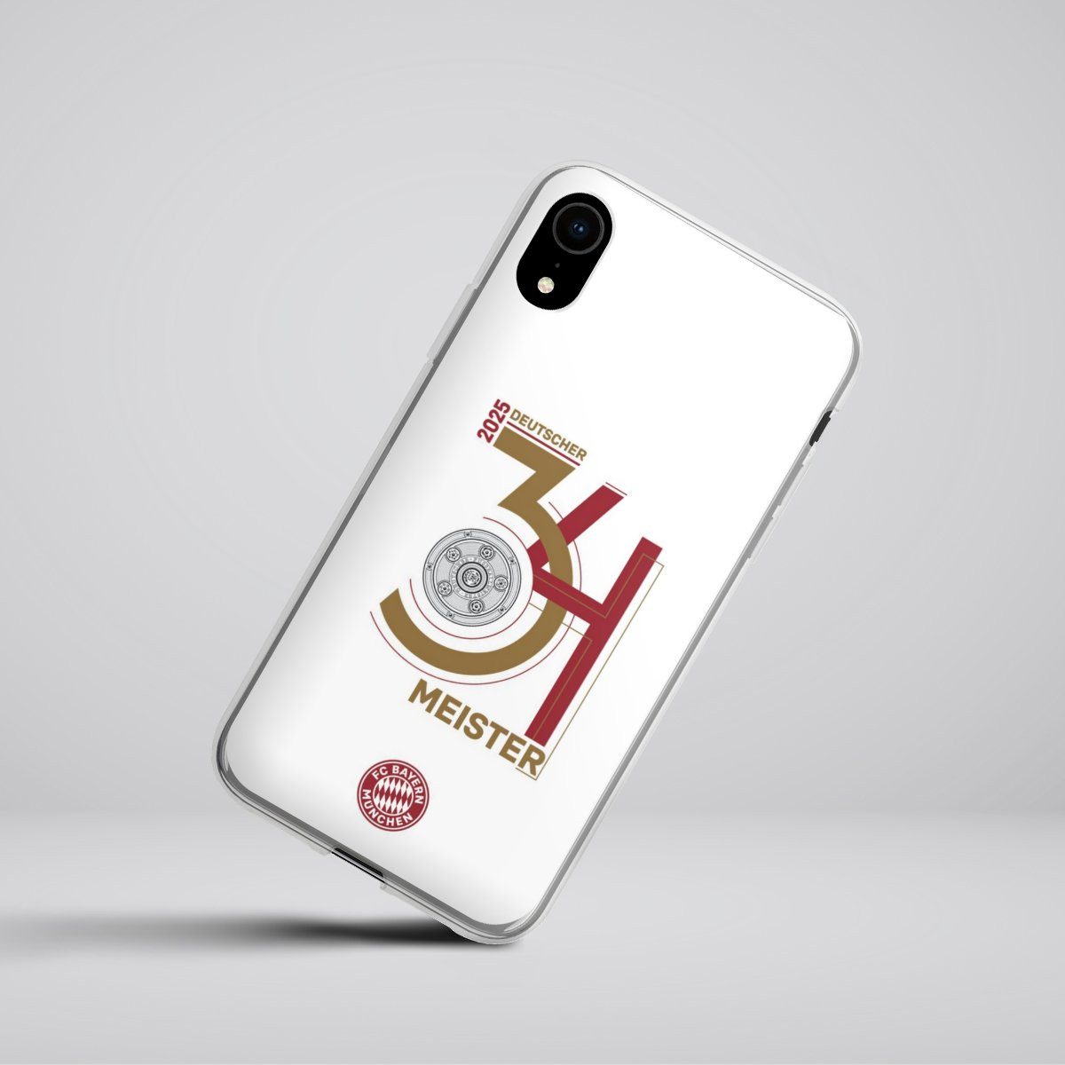 DeinDesign Handyhülle FC Bayern München Meister Offizielles Lizenzprodukt, Apple iPhone Xr Silikon Hülle Bumper Case Handy Schutzhülle