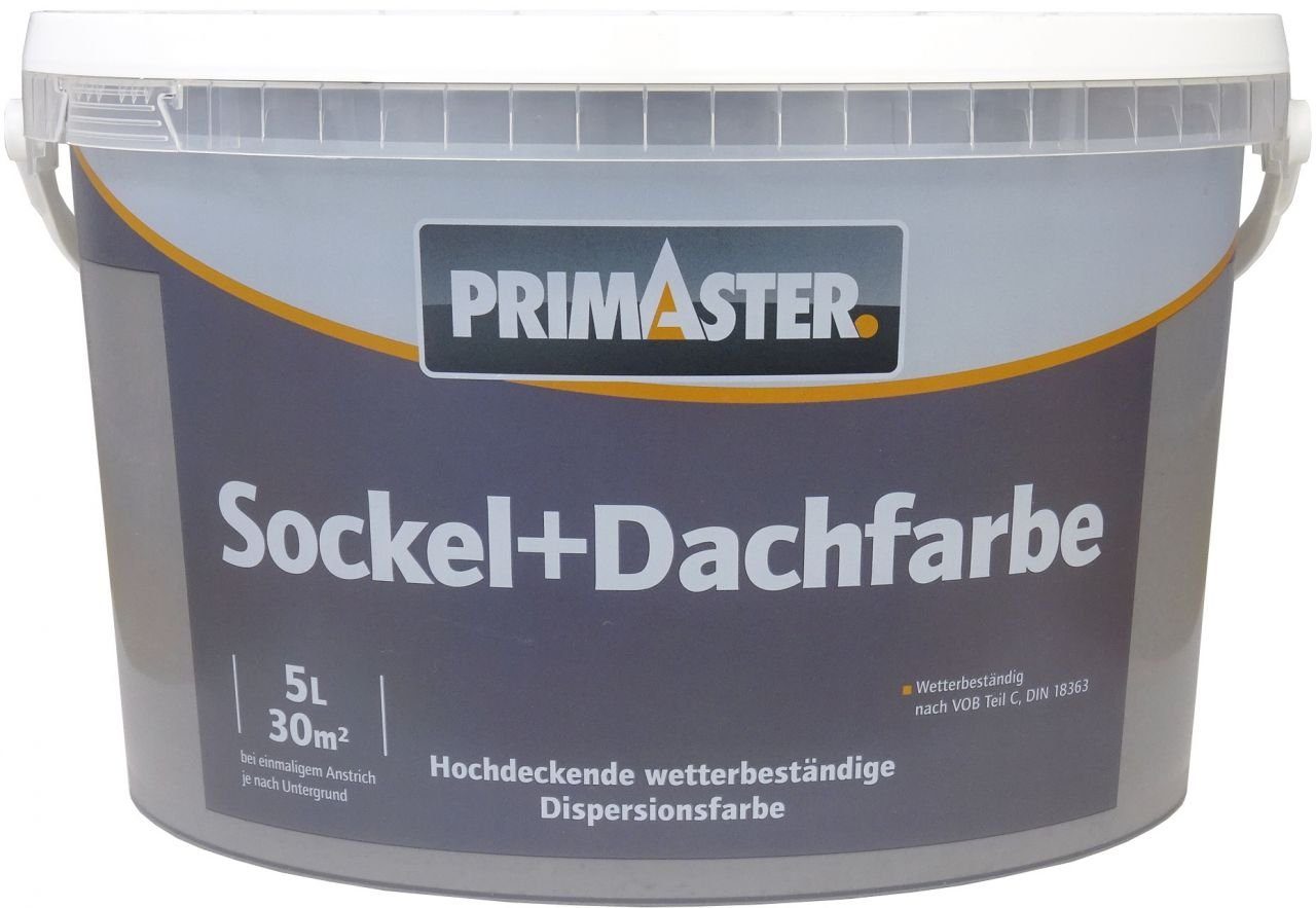 Primaster Fassadenfarbe Primaster Sockel- und Dachfarbe 5 L schiefer matt