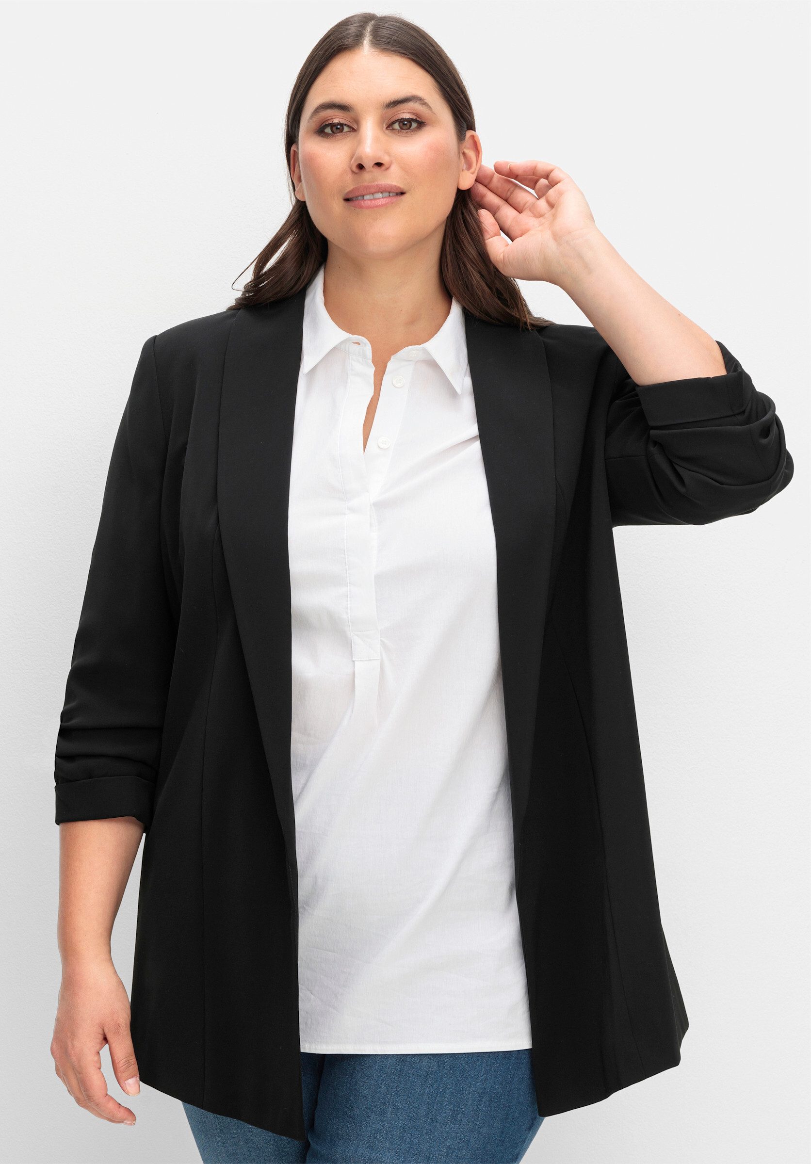 Sheego Blusenblazer Longblazer günstig online kaufen