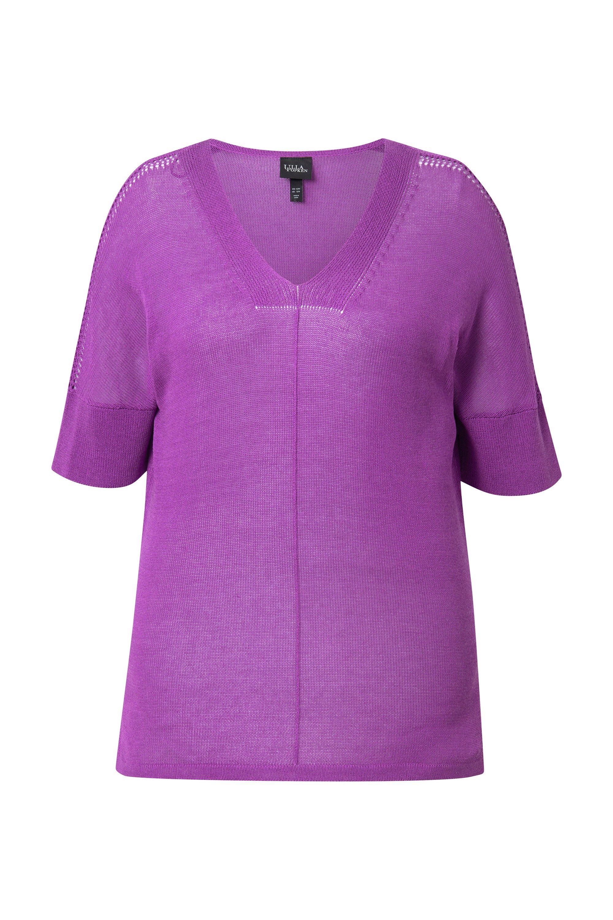 Ulla Popken Strickpullover Pullover Ziernaht oversized günstig online kaufen