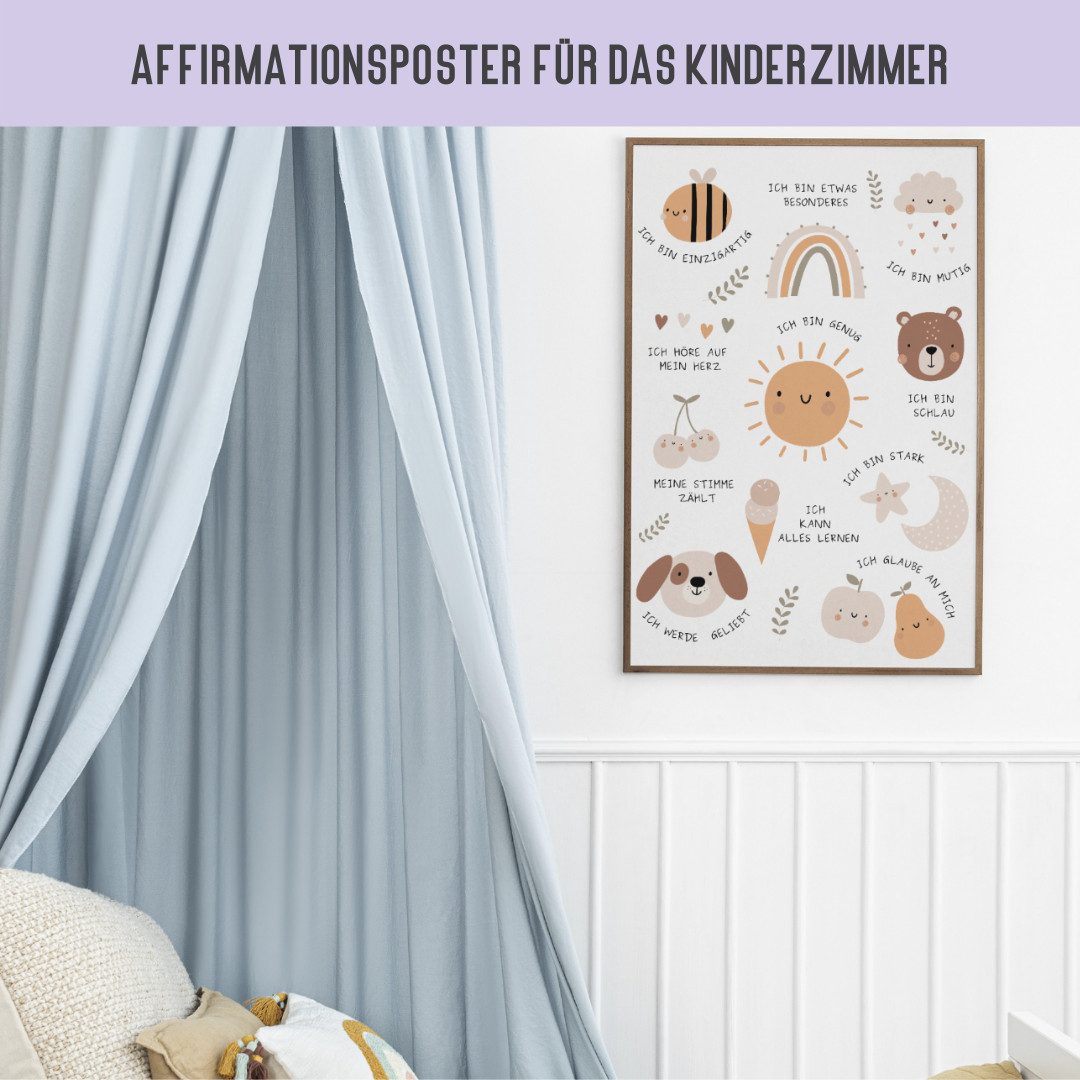 Things of Happiness Poster Affirmationsposter für Kinder DIN A3, Kinderzimm günstig online kaufen