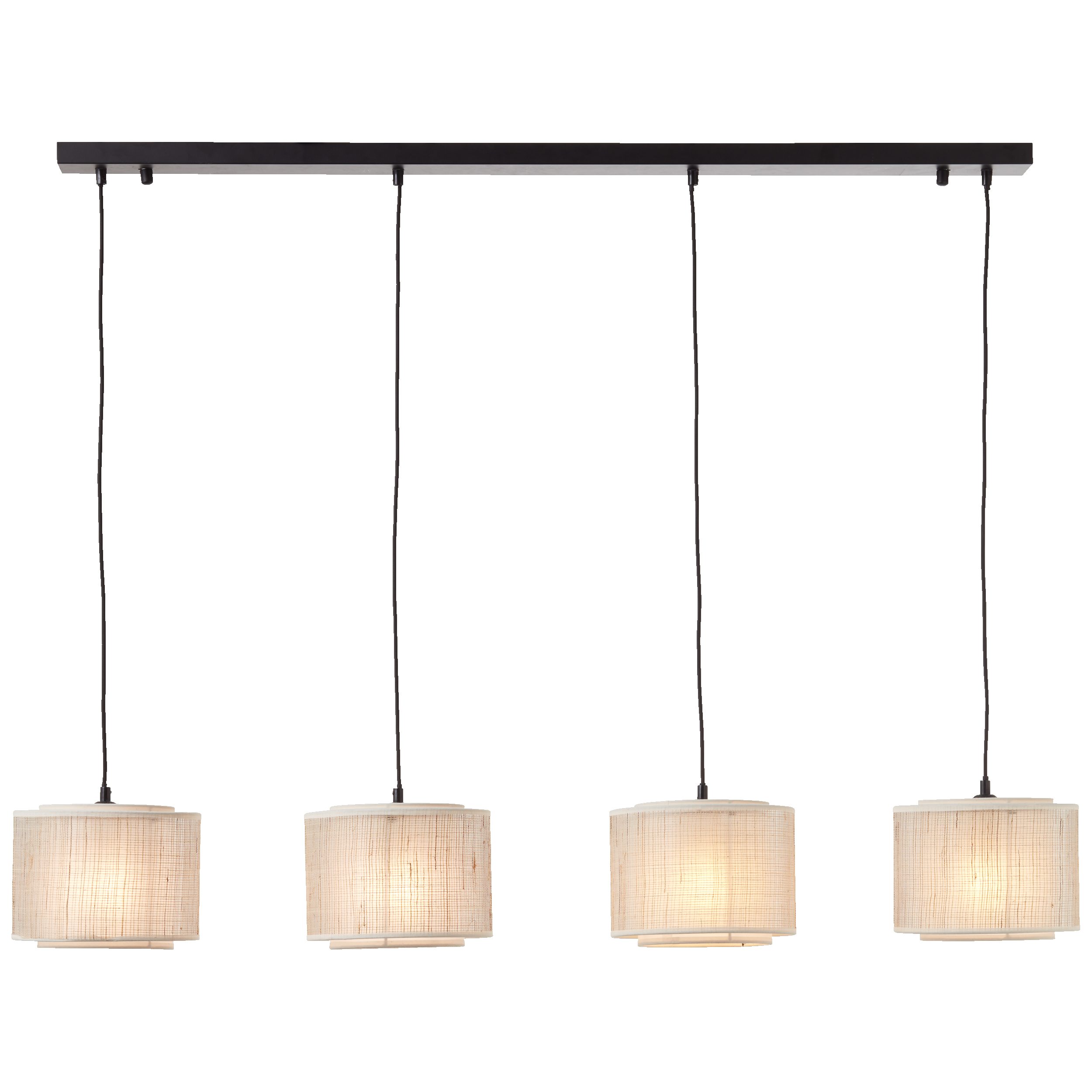 Lightbox Pendelleuchte, ohne Leuchtmittel, Hängelampe, kürzbar, 114 x 125 x 22 cm, E27, max. 42 W, schwarz/beige