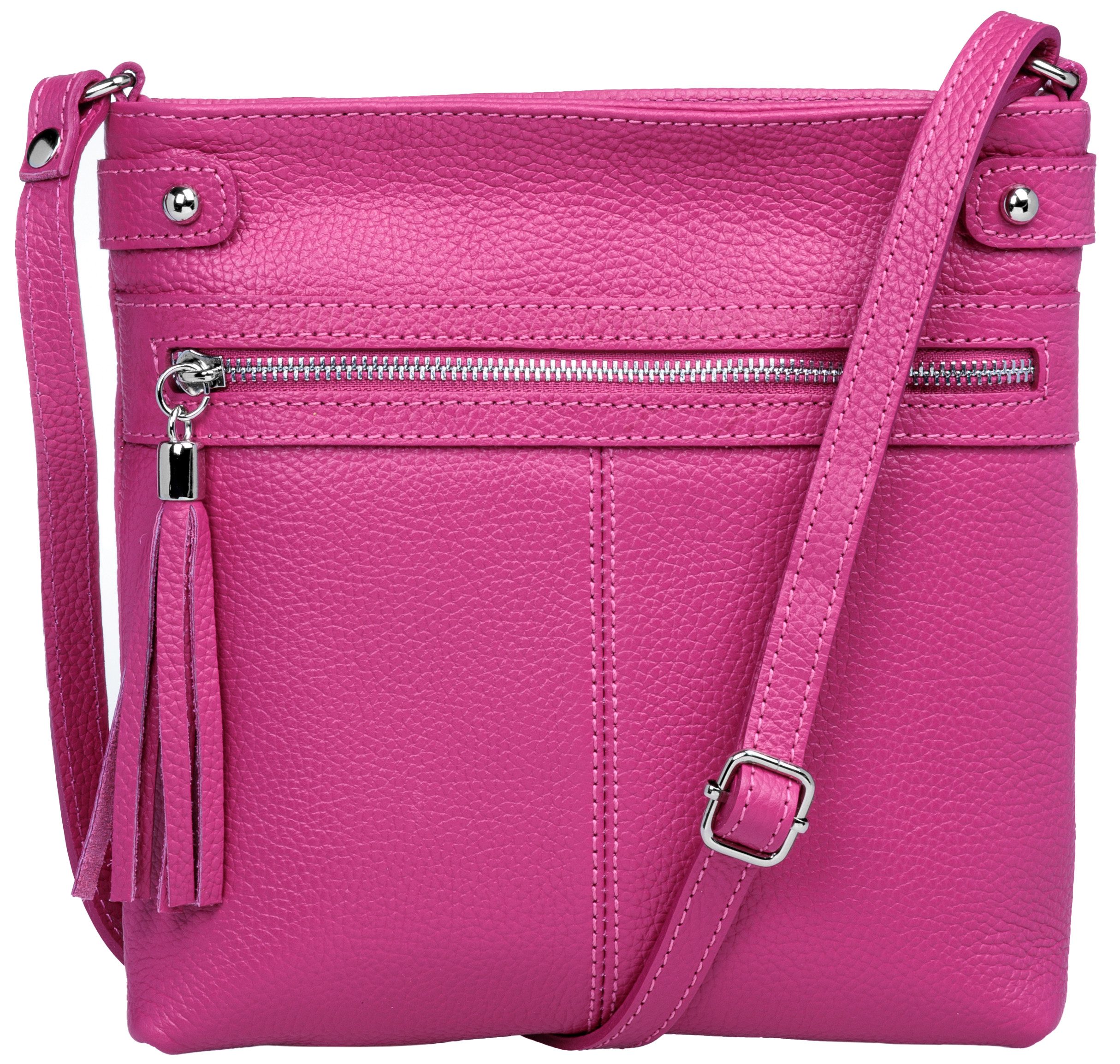 Caspar Umhängetasche Mittelgroße Crossbody Bag Leder günstig online kaufen