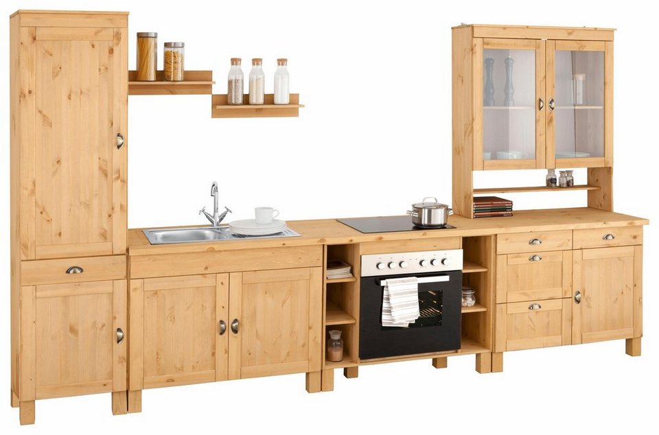 Home affaire Küchenzeile Oslo, Breite 350 cm, Arbeitsplatte 35mm stark,  ohne E-Geräte