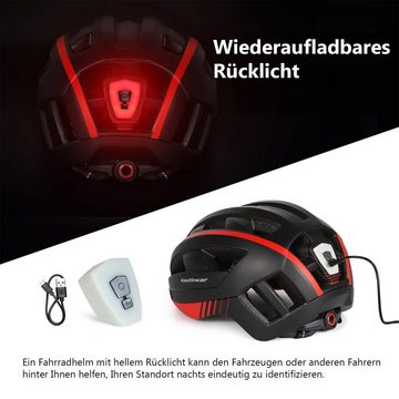 iceagle Fahrradhelm Fahrradhelm mit Licht Cityhelm Leichter Fahrradhelm (Leichter Fahrradhelm für Erwachsene – Fahrradhelm für Männer und Frauen, bequem mit Polstern, Leichter, Optimal Belüfteter & Stoßdämpfend, hochschützend), mit integrierter Sonnenblende, Antibakteriellen Polstern