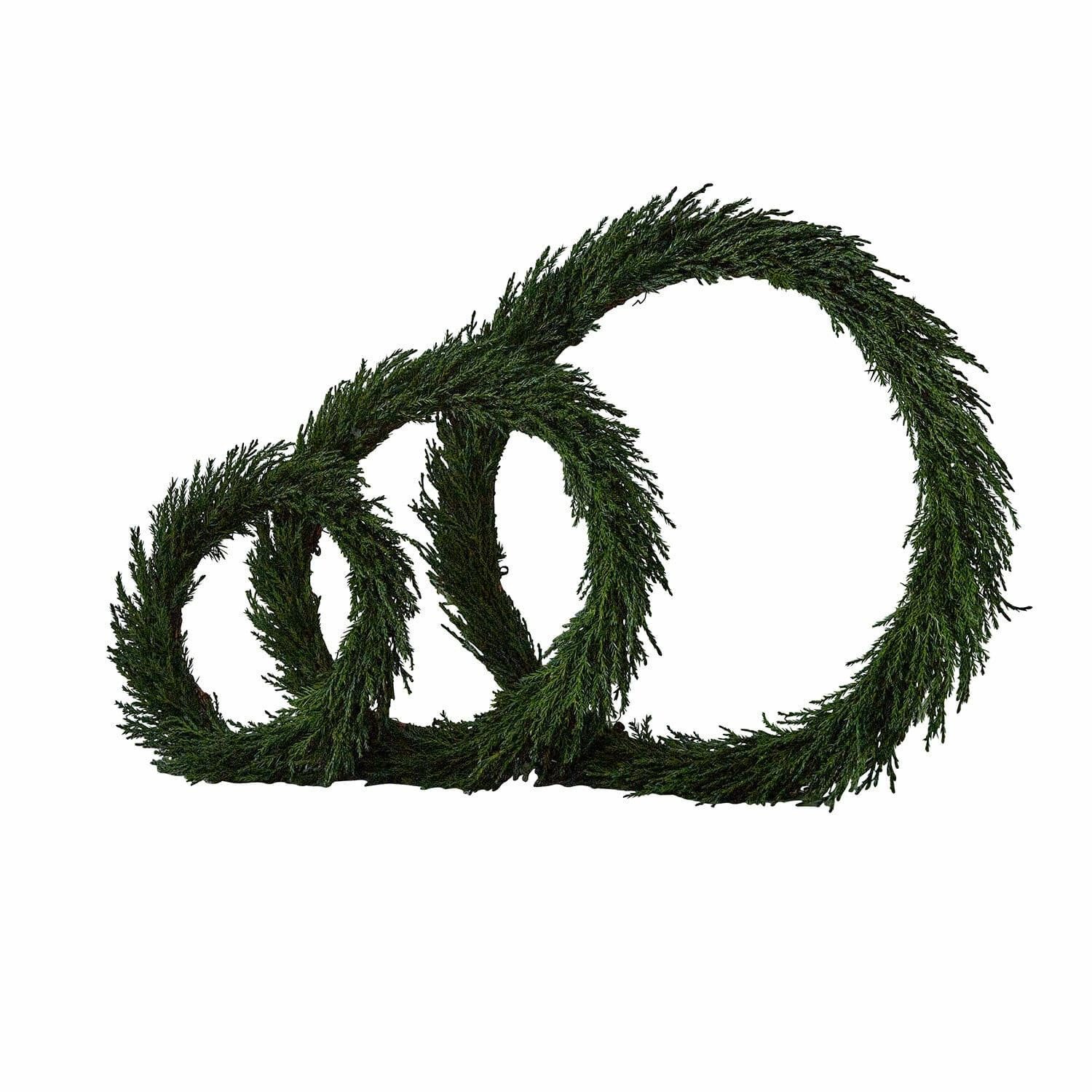 Mirabeau Dekokranz Kranz 3er Set Grivale grün, Weihnachten, Winter, Festtage, Zypresse