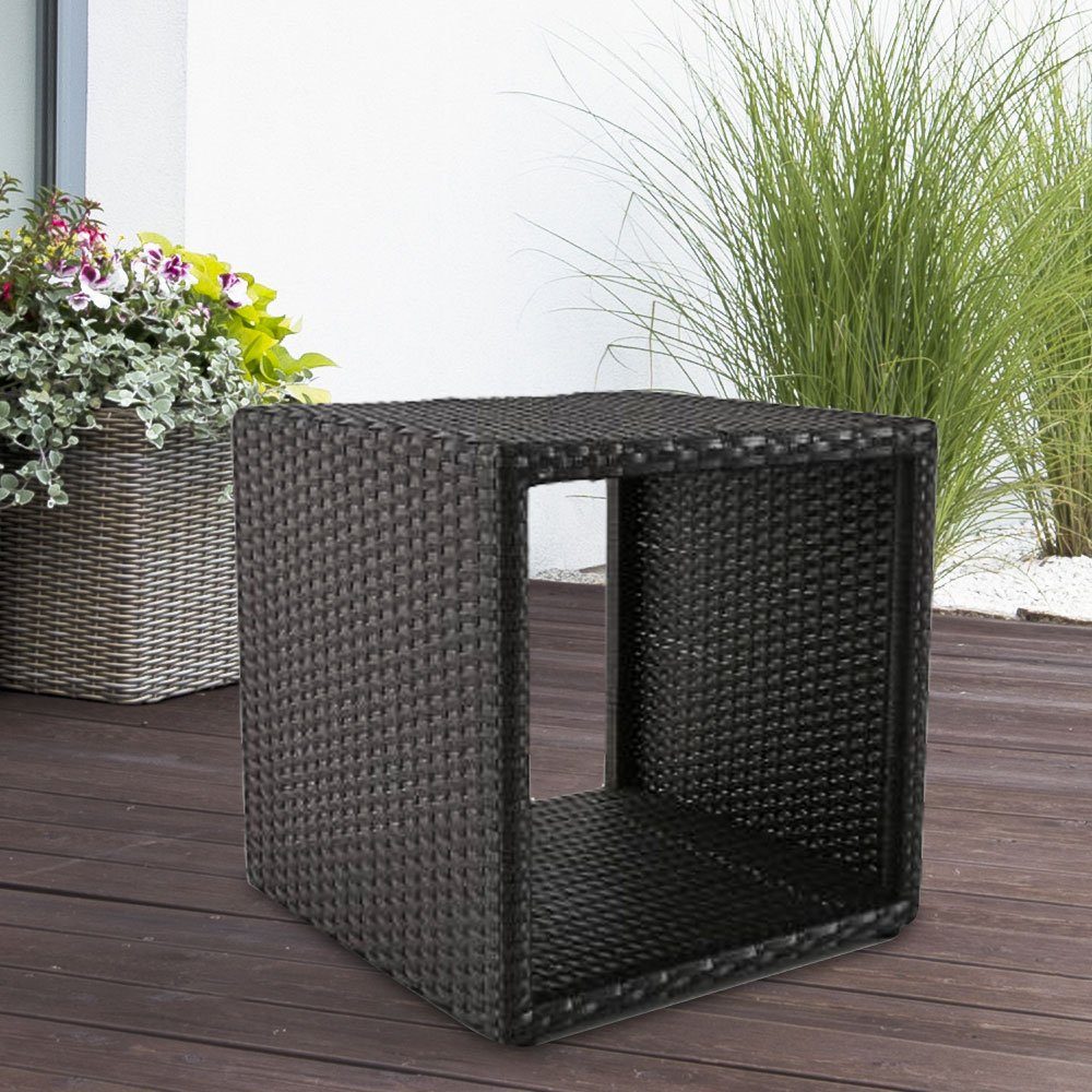 Regal, Würfelregal für Außen Gartenregal wetterfest Rattan