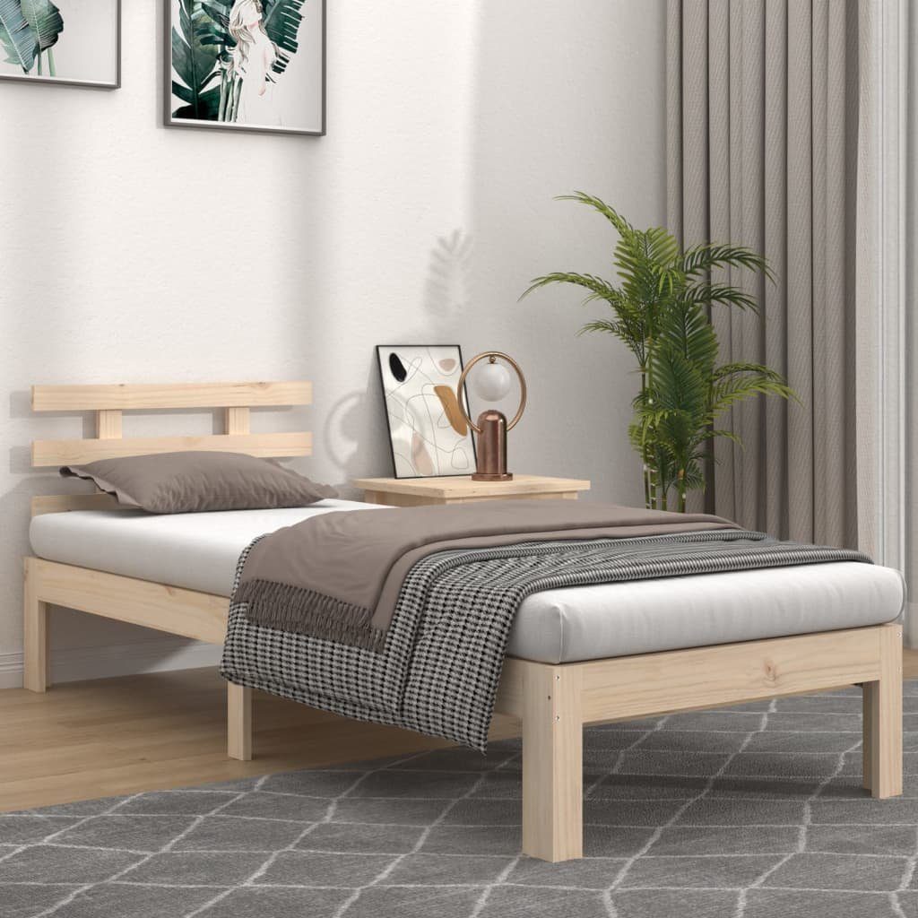 furnicato Bettgestell Einzelbett Massivholz 195,5x93,5x69,5 cm Kiefernholz natur (1-tlg)