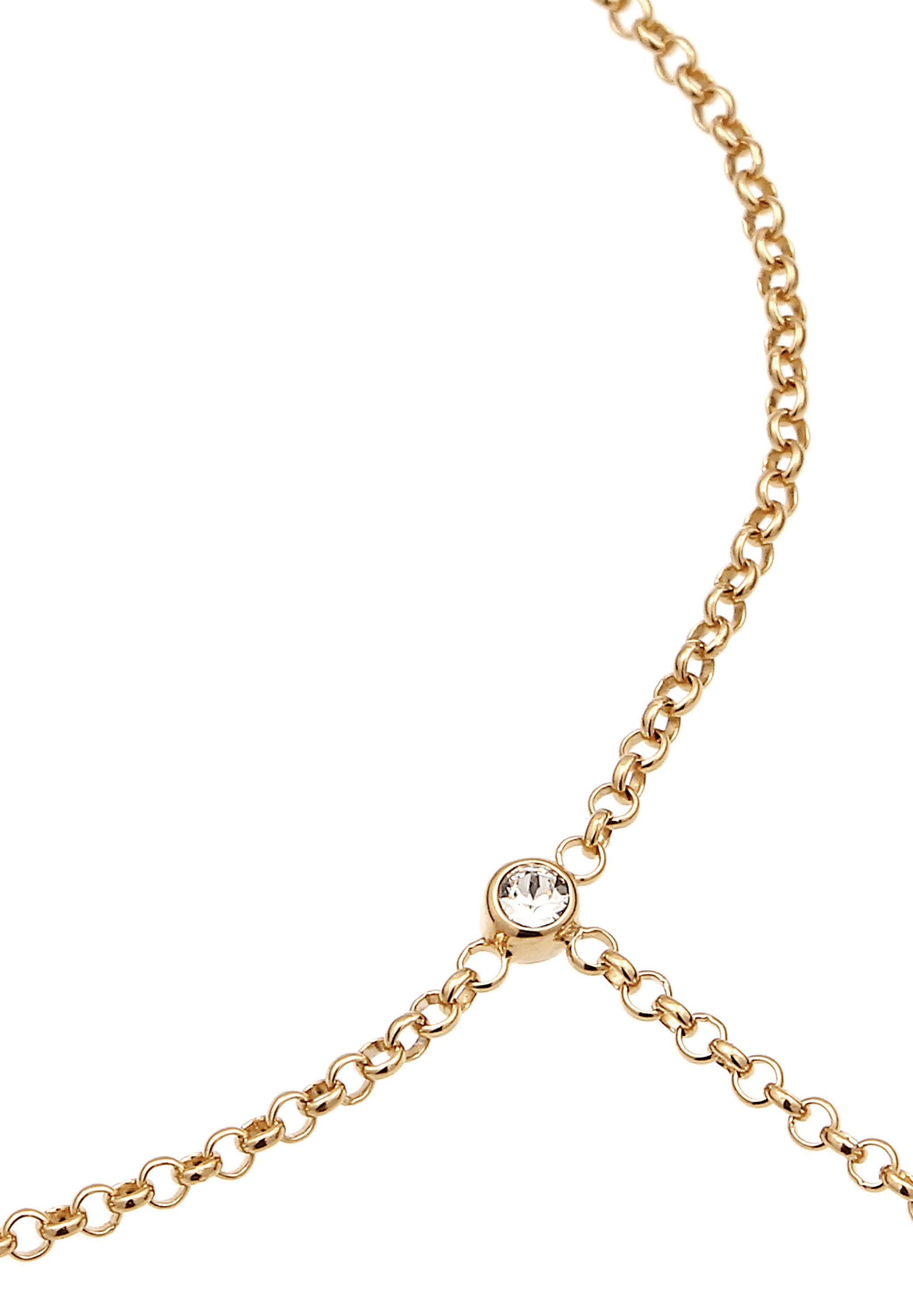 Elli Armband Handkette Weiß 925 Silber, mit Kristallen von Swarovski®