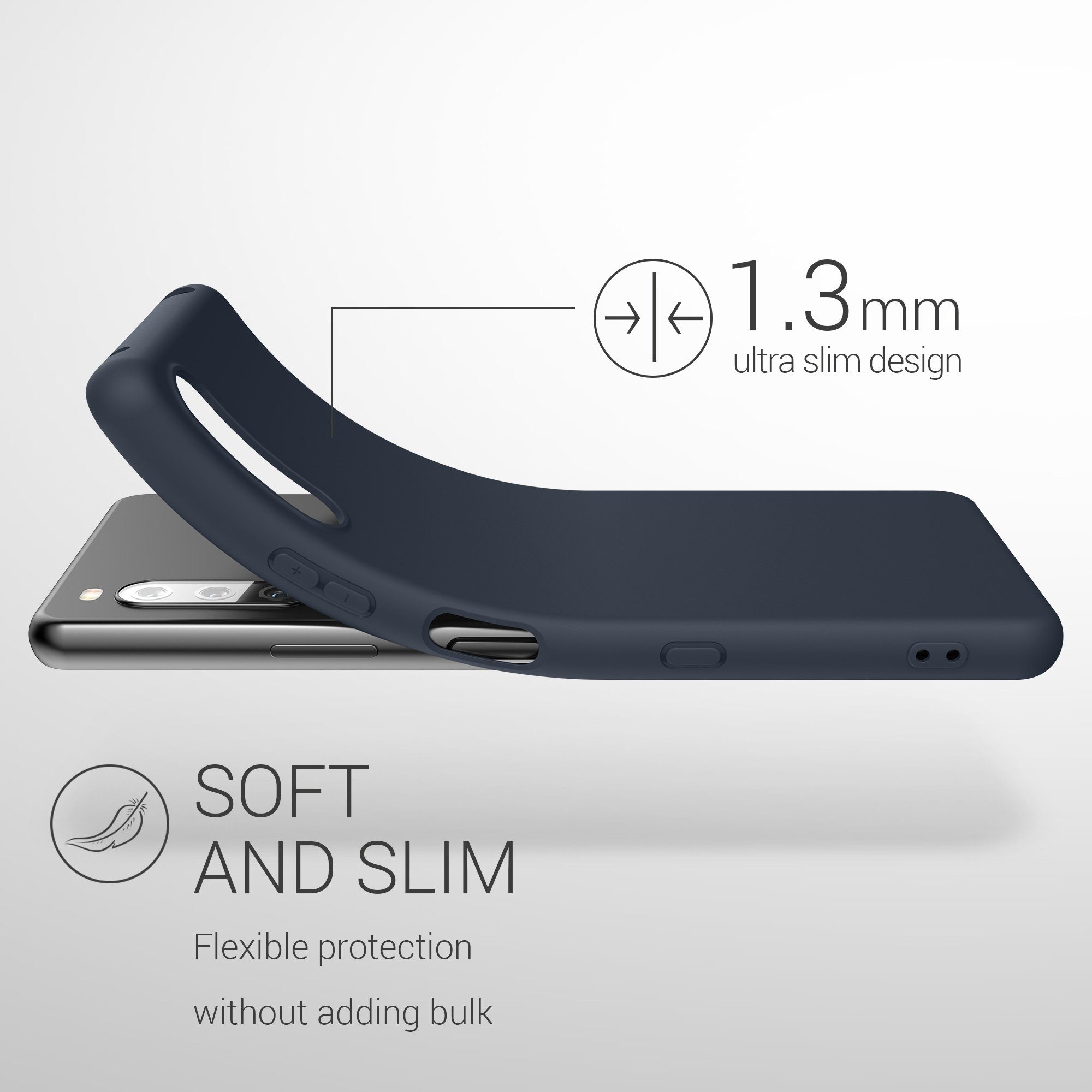 kwmobile Handyhülle Hülle für Sony Xperia 10 III, Hülle Silikon - Soft Handyhülle - Handy Case Cover