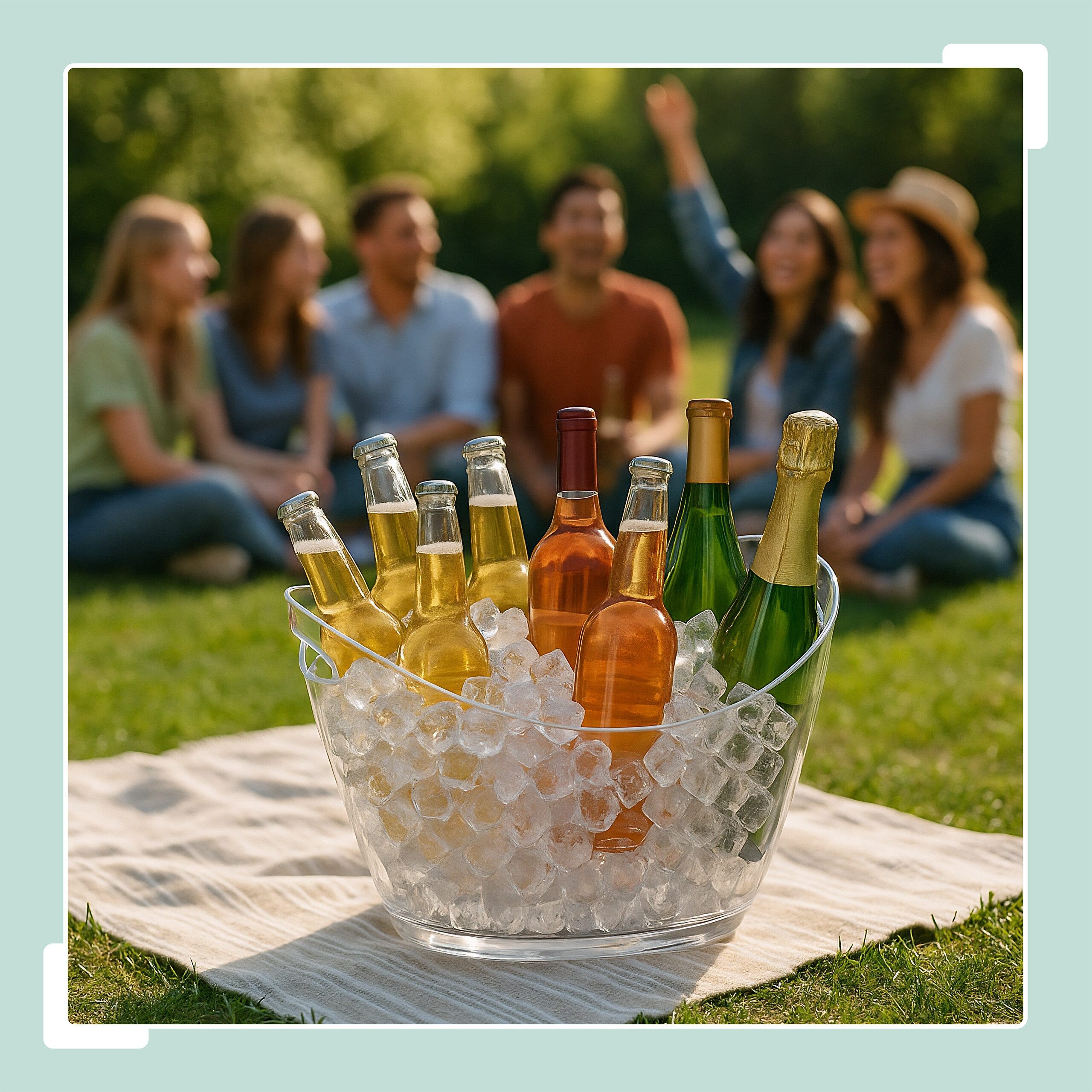 relaxdays Wein- und Sektkühler Getränkekühler 6l für Party