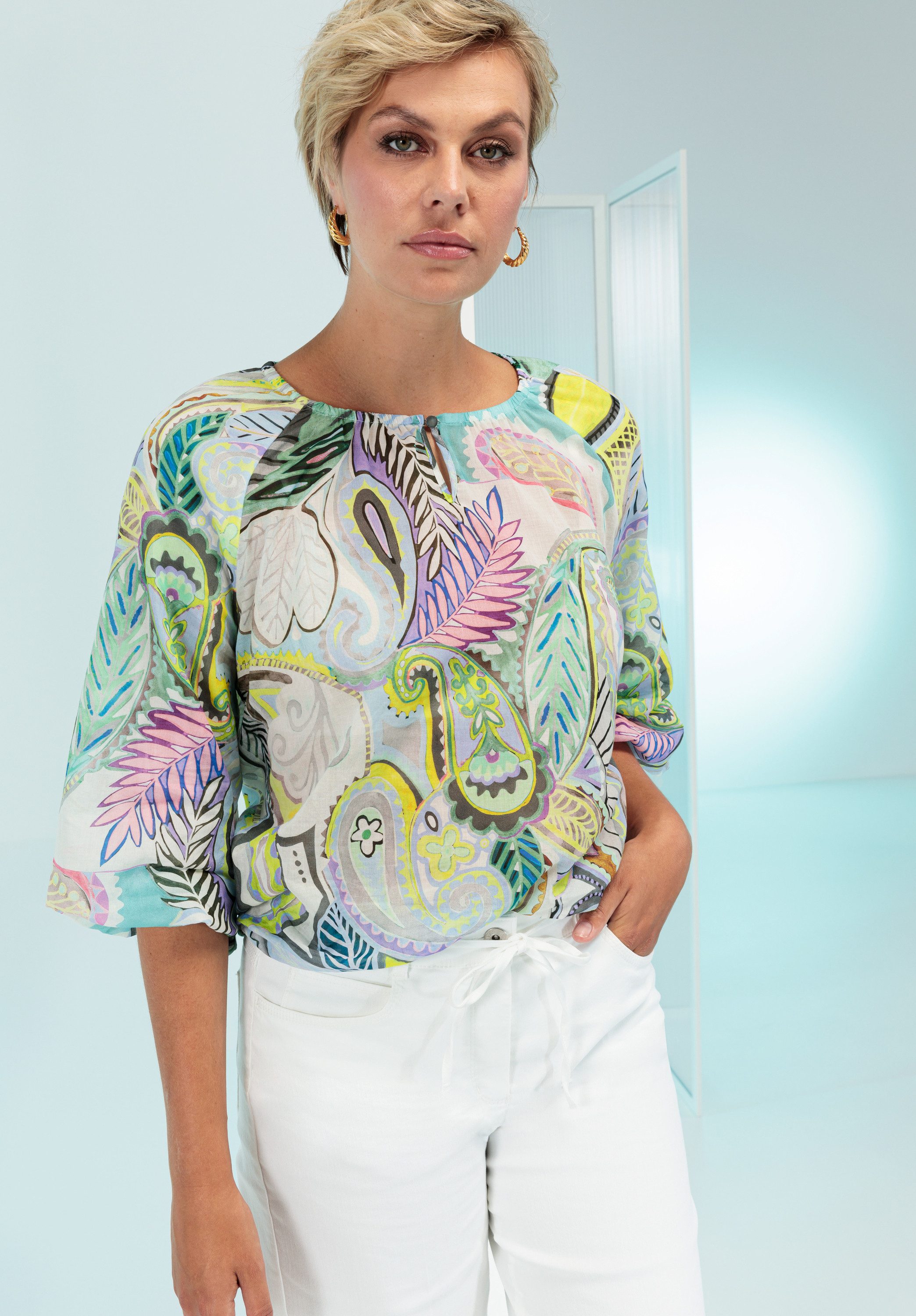 bianca Druckbluse RANA in sommerlichen Allover-Print günstig online kaufen