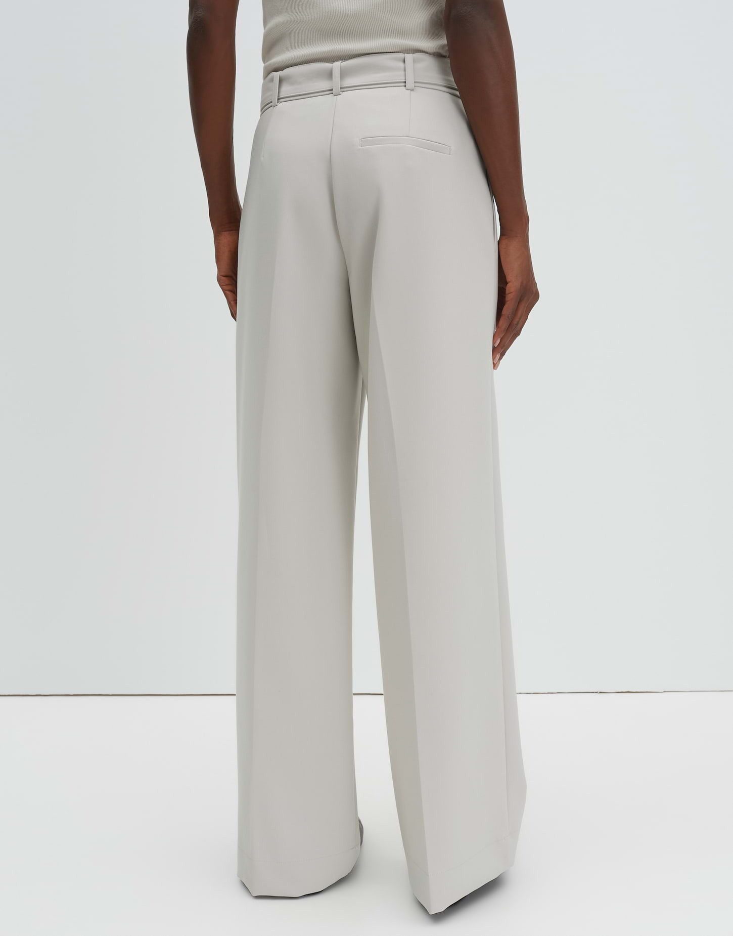 someday Stoffhose Catsby belt in Wide Leg Bügelfalten und Nahttaschen für Citylooks