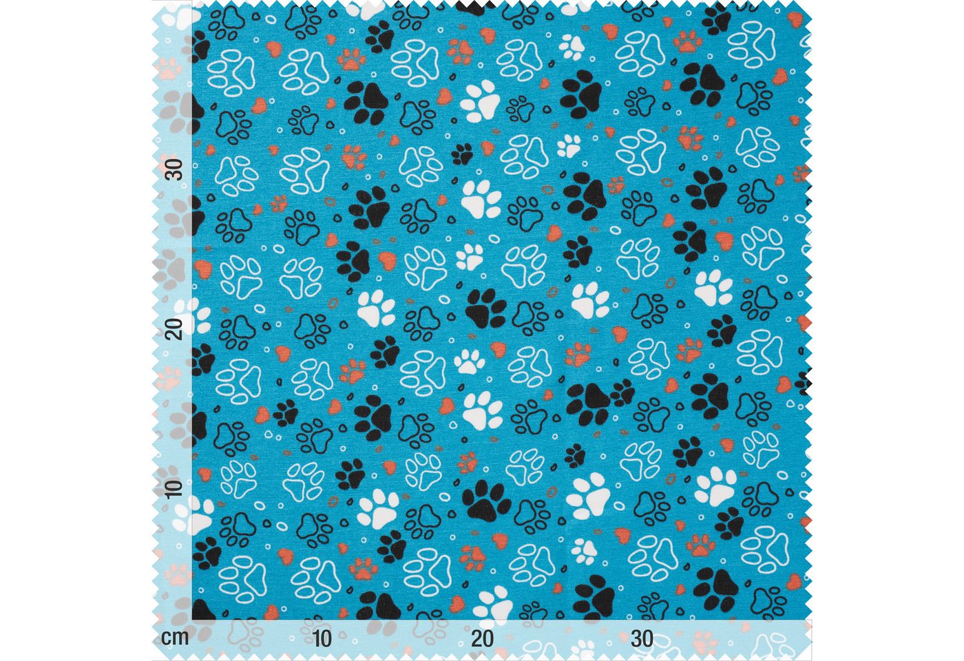 Thumbnail - VBS Stoff Pfoten, 140cm breit, Meterware