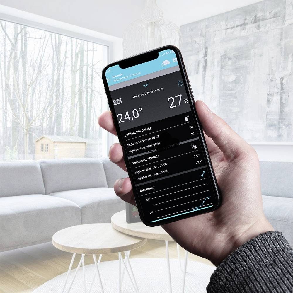 TFA Dostmann Funk-Wetterstation mit WLAN 35.8000.01 Wetterstation