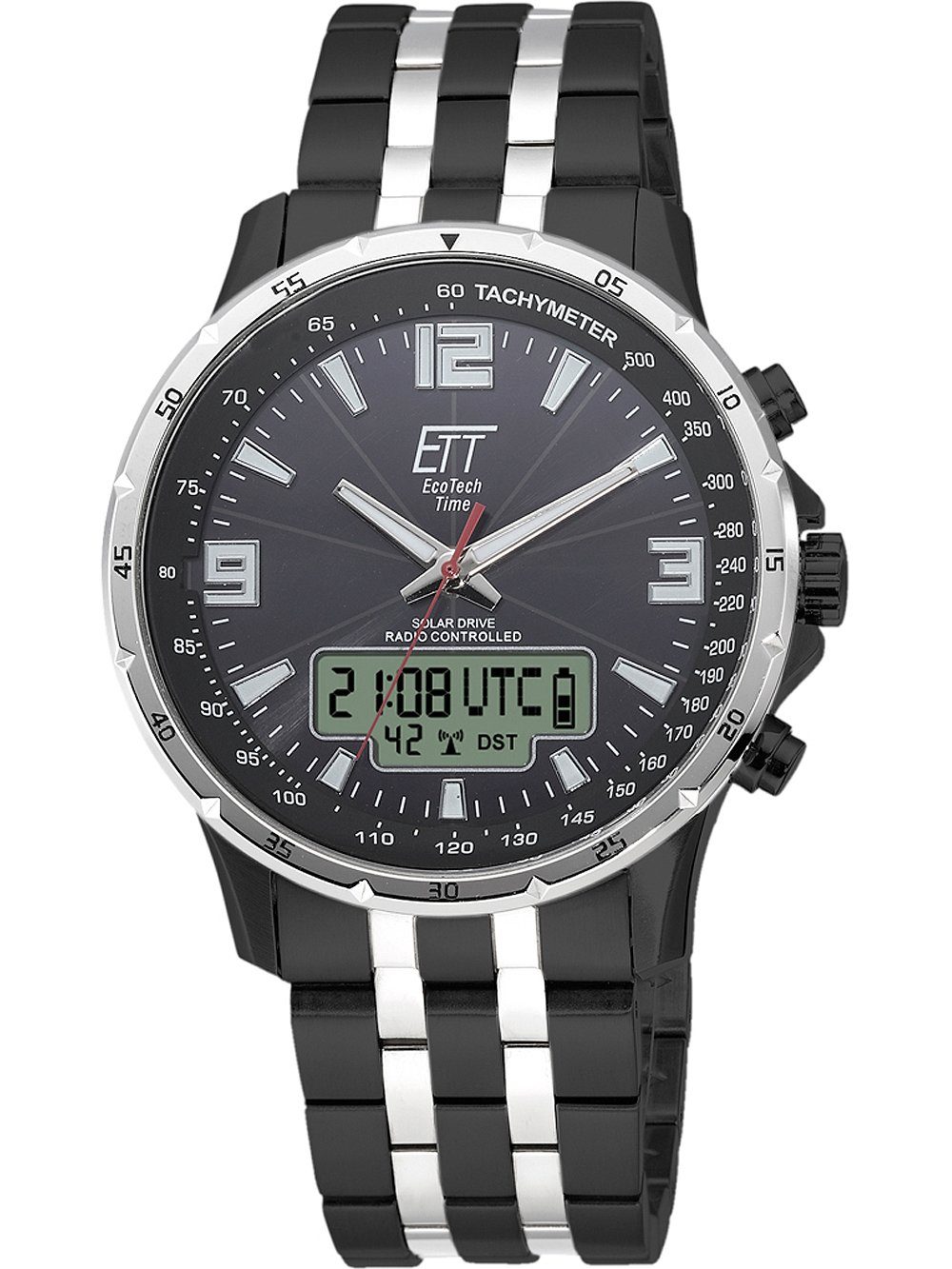ETT Eco Tech Time Quarzuhr ETT EGS-11568-21M Solar Drive Funk Professional Arctica Herrenuhr 43mm ETT EGS-11568-21M Solar Drive Funk Professional Arctica Herrenuhr 43mm