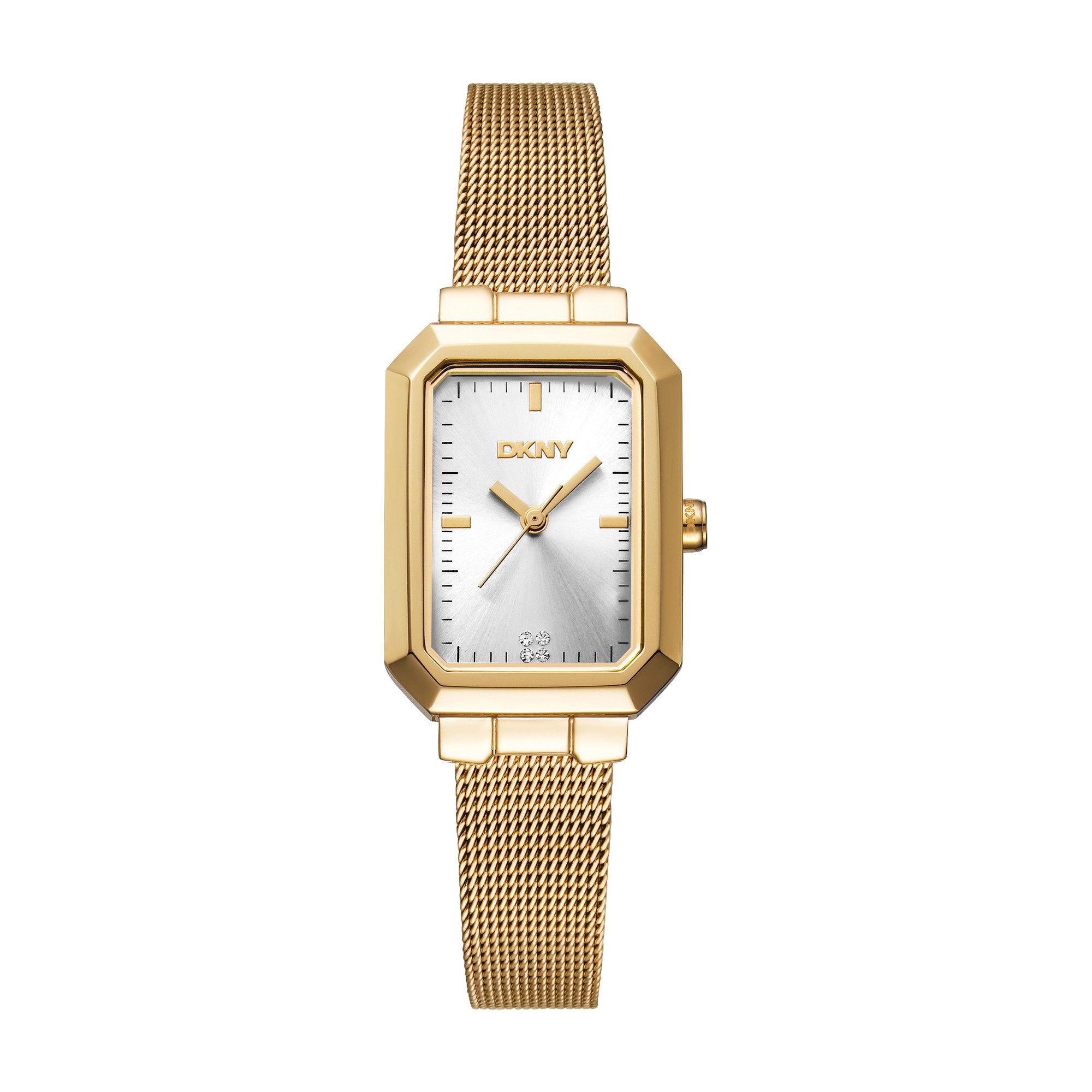 DKNY Quarzuhr Uptown Midi DK1L076M0135, Armbanduhr, Damenuhr, Edelstahlarmband, analog