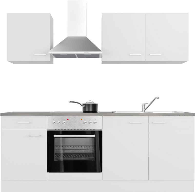 Flex-Well Küchenzeile »Lucca«, mit E-Geräten, Breite 210 cm, in vielen Farbvarianten erhältlich