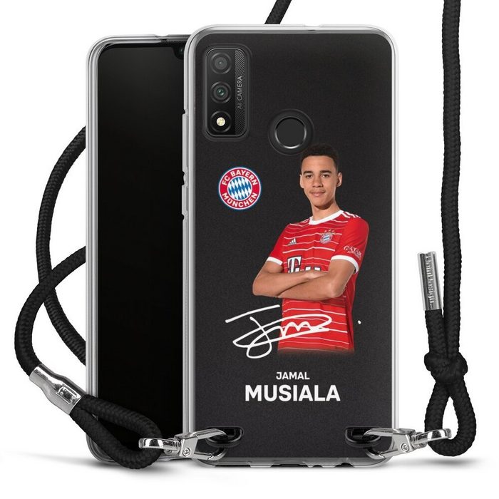 DeinDesign Handyhülle Jamal Musiala Offizielles Lizenzprodukt FC Bayern München Huawei P Smart (2020) Handykette Hülle mit Band Case zum Umhängen