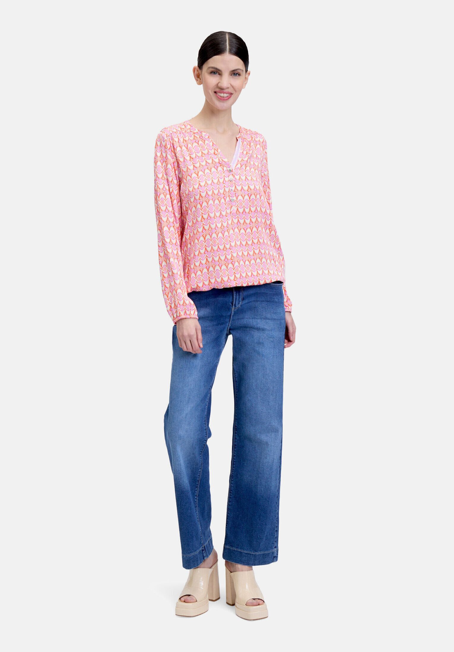 Cartoon Schlupfbluse Damen mit Muster