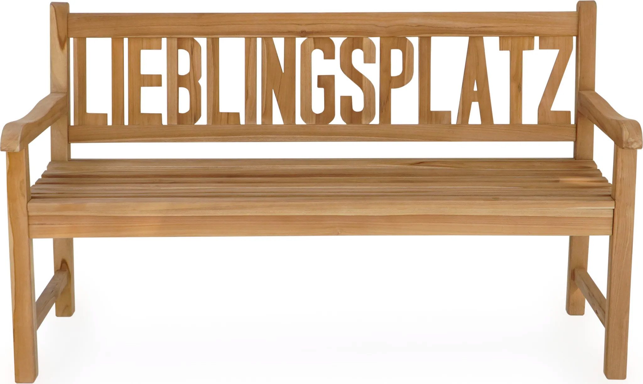 Garden Pleasure Gartenbank Teak Gartenbank LIEBLINGSPLATZ 150 cm 3-sitzig mit Armlehne