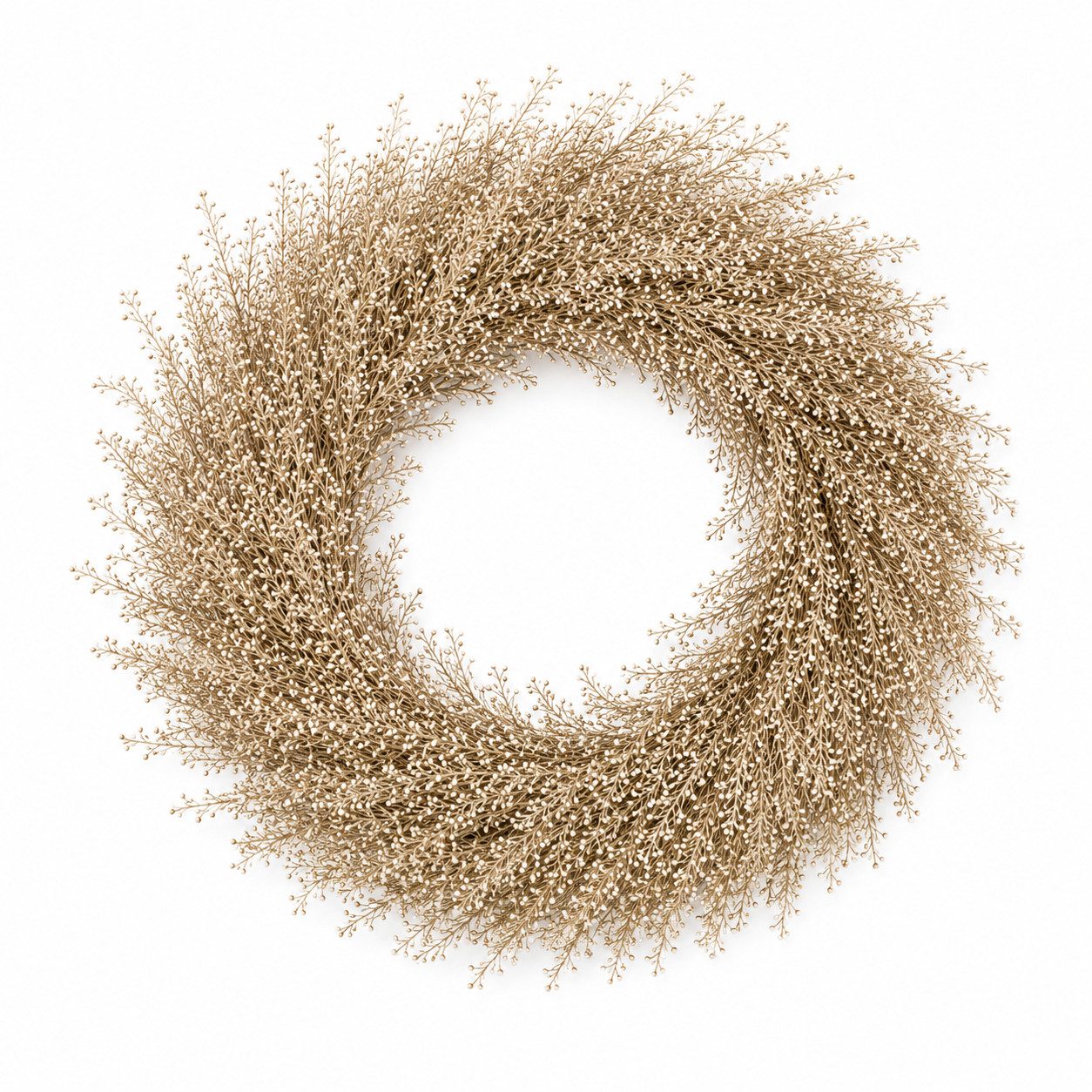finehomegarden Dekokranz Lepidium Kranz Ø35cm Platin Herbstkranz Türkranz Herbst Deko, Naturmaterial Türkranz, Wandkranz & Tischdeko – Herbstliche Dekoration