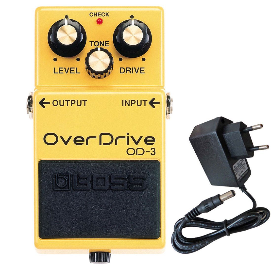 E-Gitarre Boss OD-3 Overdrive Pedal mit Netzteil
