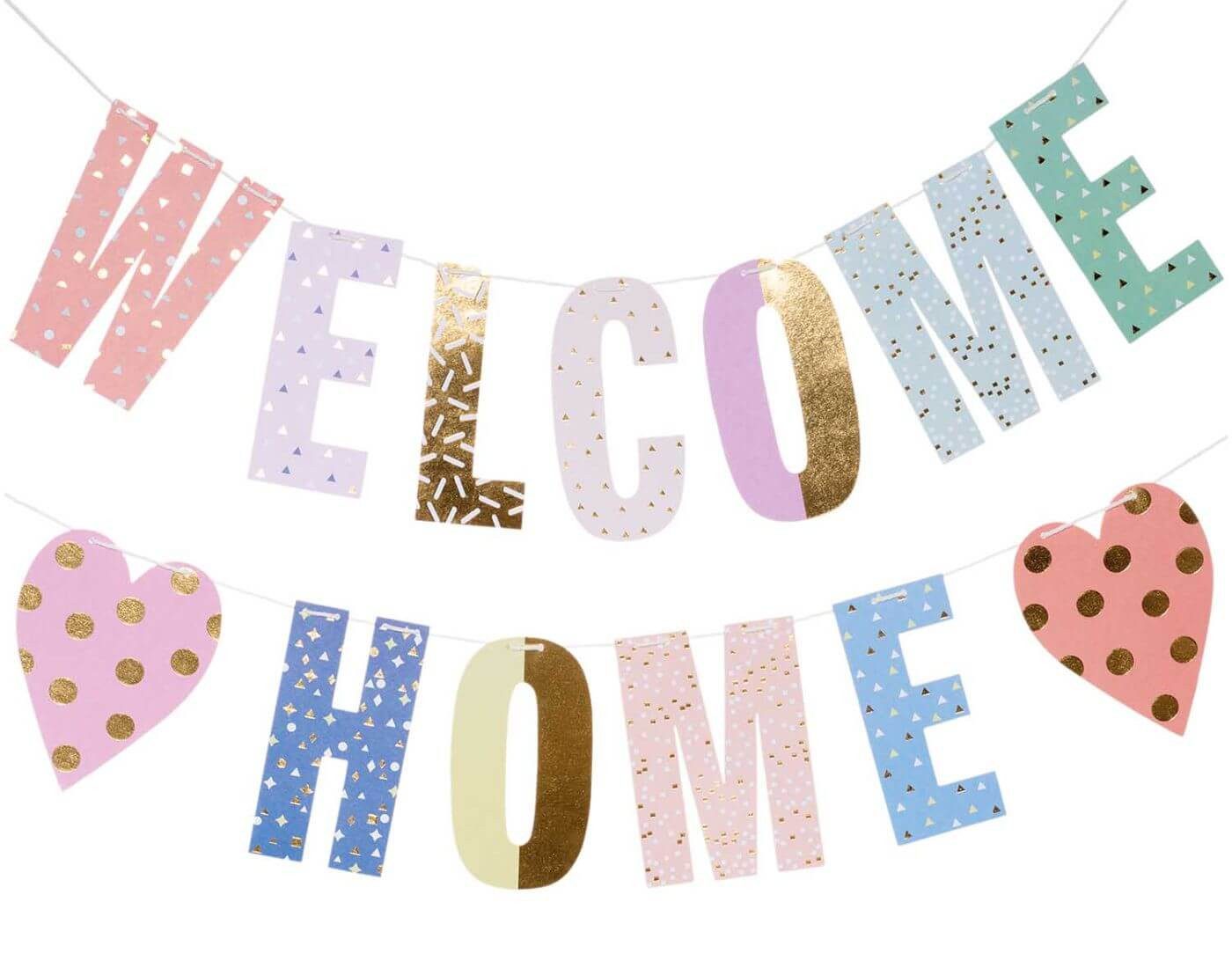 Rico Design Girlande Paper Poetry Girlande Welcome Home