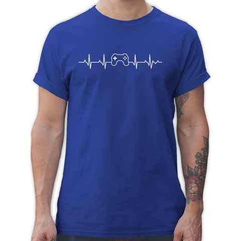 Shirtracer T-Shirt Herzschlag Gaming Controller Nerd Geschenke