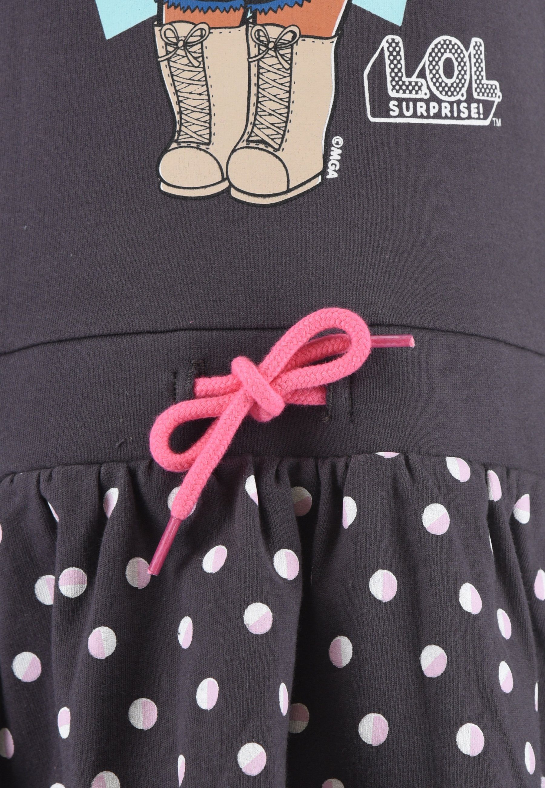 L.O.L. Sommer-Kleid Kinder Party-Kleid Jerseykleid Mädchen Grau SURPRISE!