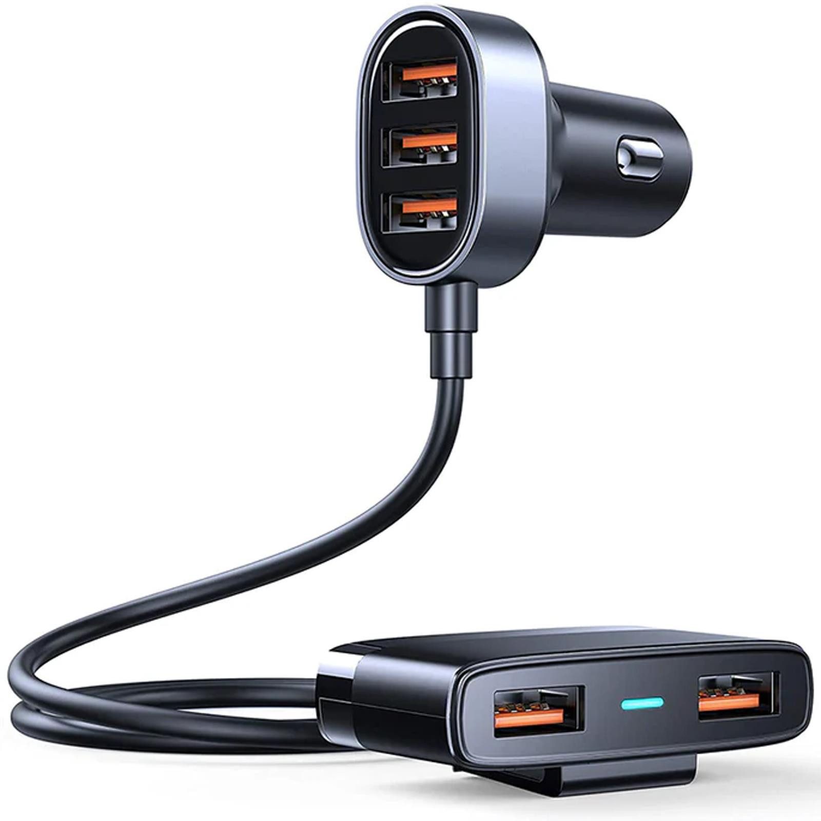 JOYROOM JR-CL03 Kfz Multi Smartphone-Ladegerät (6200 mA, 12V 24V KFZ USB Zigarettenanzünder Mehrfachstecker 5x USB Verteiler)