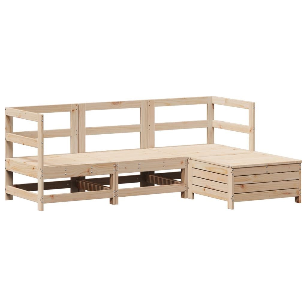 vidaXL Gartenlounge-Set 4-tlg. Garten-Sofagarnitur Massivholz Kiefer, günstig online kaufen