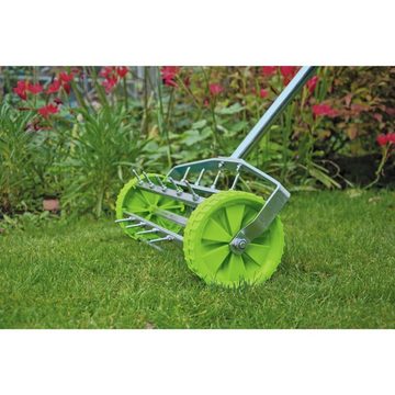 Draper Tools Rasenlüfter Rollender Rasen-Vertikutierer 450 mm Grün