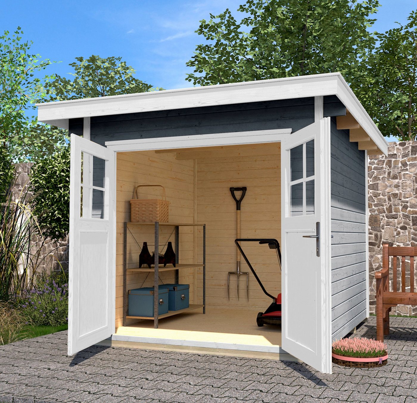 weka Gartenhaus 179 Gr.3 grau