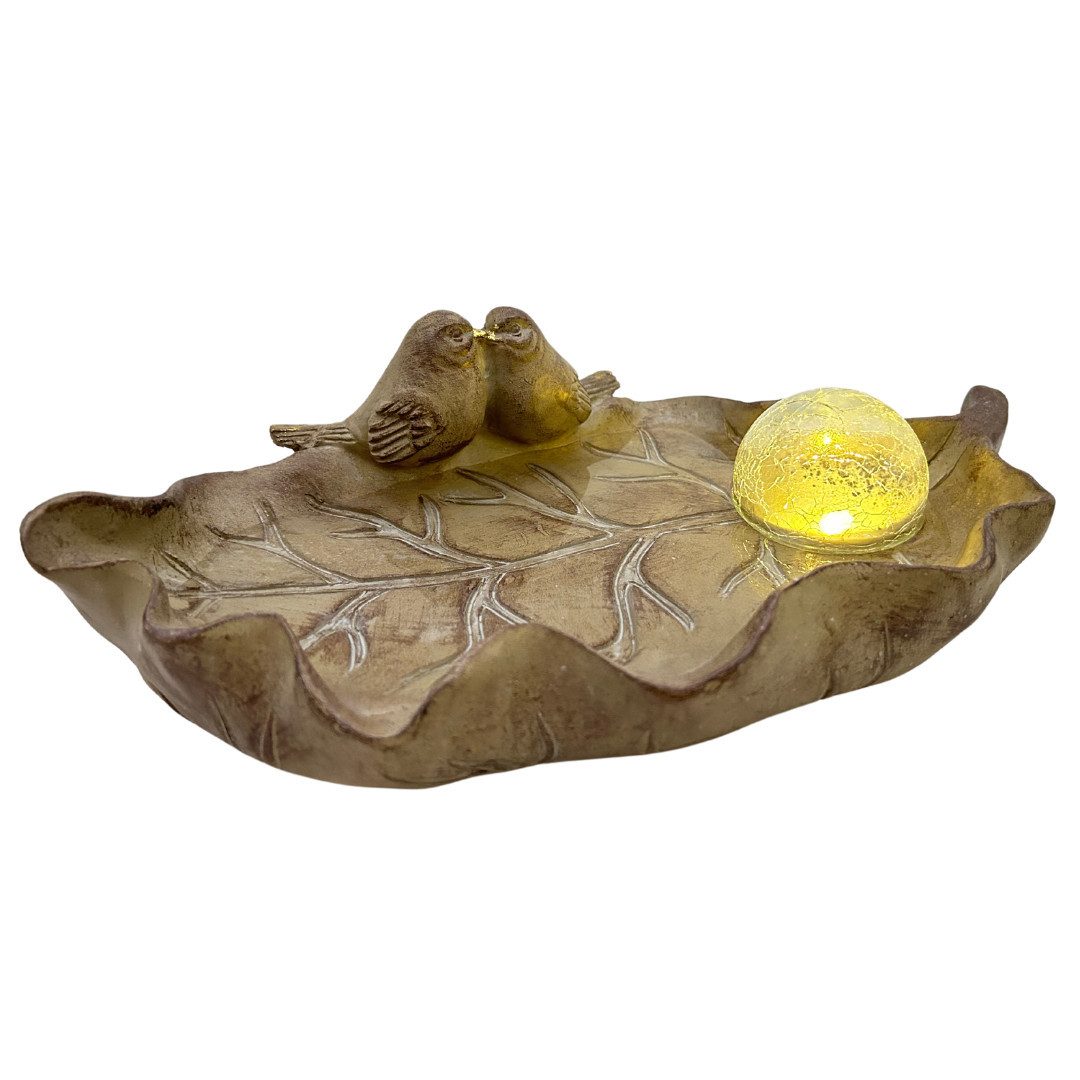 abc HOME Vogeltränke, Futterstelle, LED, Solarpanel, Lichtsensor, 33 cm B