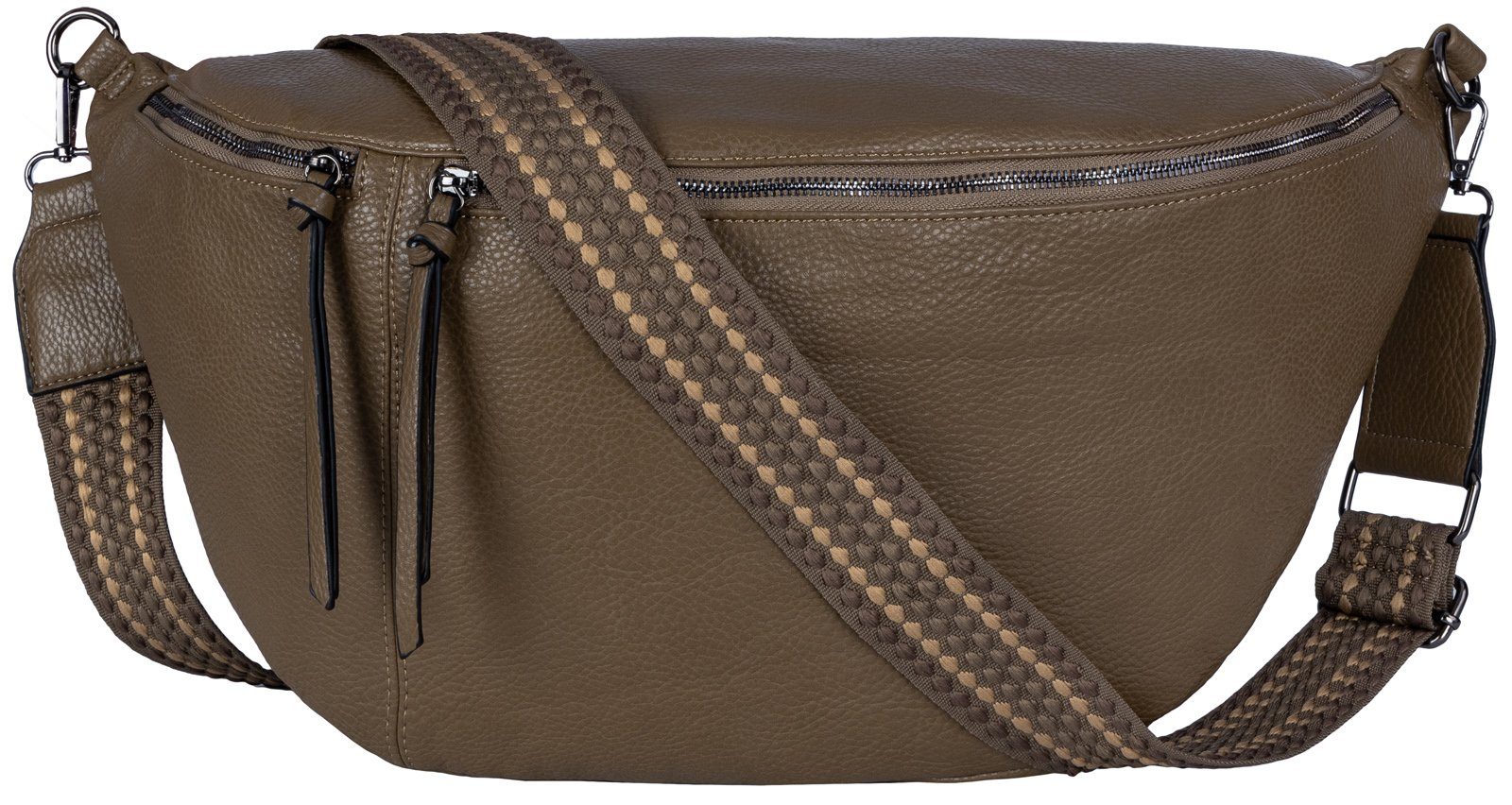 EAAKIE Gürteltasche Bauchtasche XXL Umhängetasche Crossbody-Bag Kunstleder günstig online kaufen