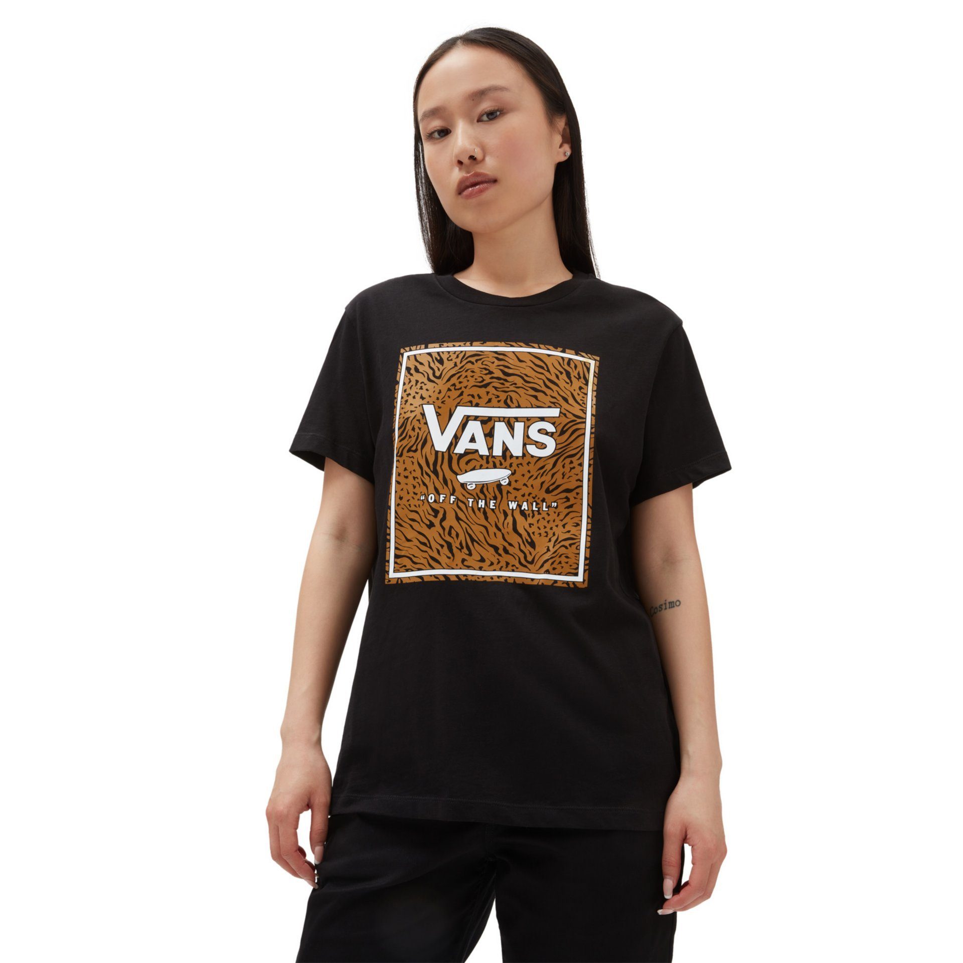 Vans T-Shirt mit BFF ANIMASH DOWNER Markenlabel DUSK